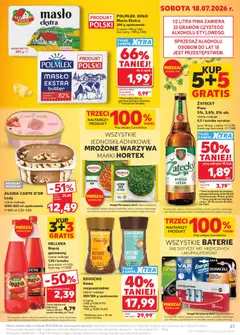 Náhled letáku Kaufland Polsko leták od 16.07.2026 | Strana: 27 | Produkty: Máslo, Karty, Carte d'or, Baterie