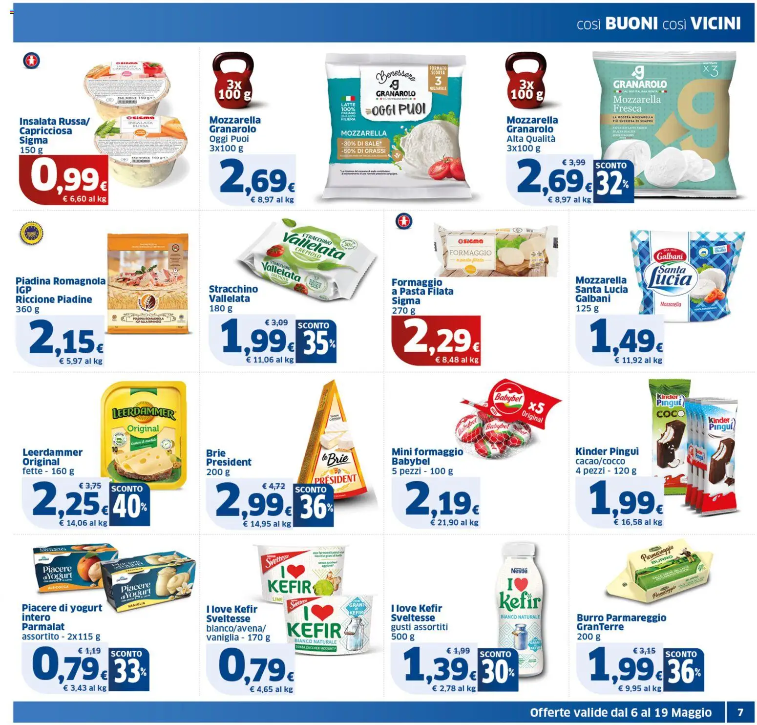 Volantino SIGMA del 06.05.2026 | Pagina: 7 | Prodotti: Yogurt, Sale, Burro, Piadina