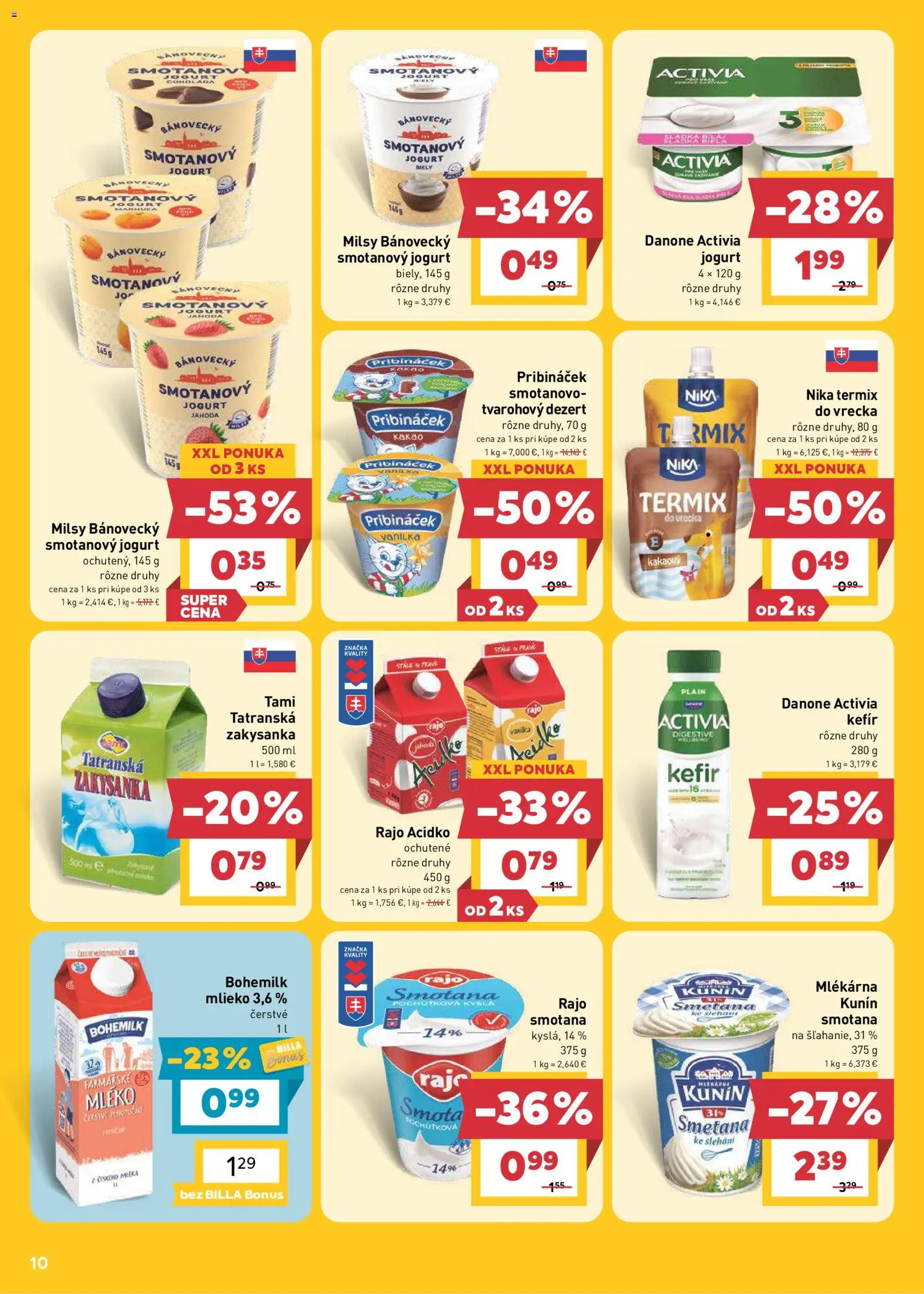 Nové Billa akcie – leták je platný od 26.08.2026 | Strana: 12 | Produkty: Mlieko, Jogurt, Acidko, Kefír