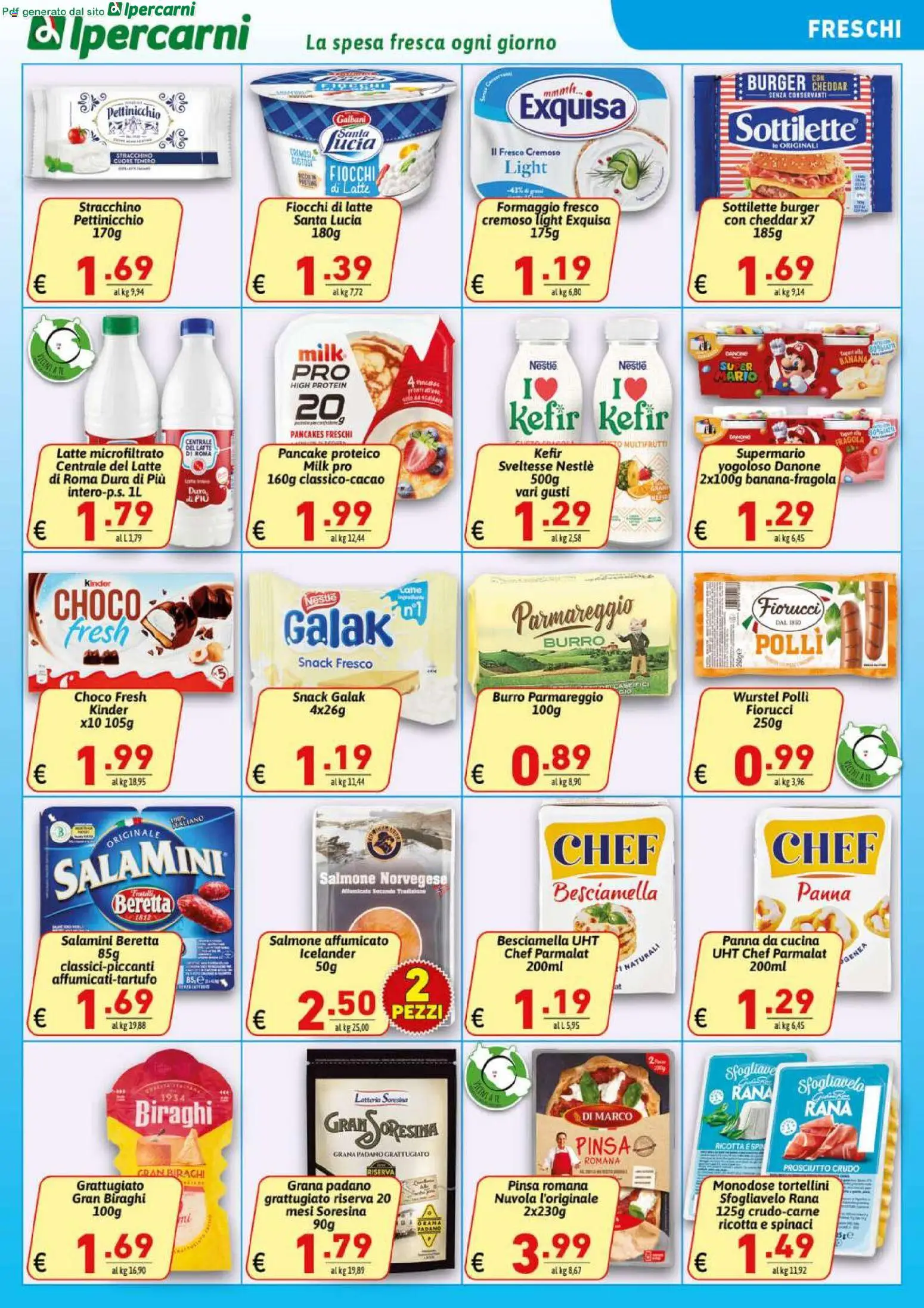 Volantino Ipercarni del 10.06.2026 | Pagina: 7 | Prodotti: Salmone affumicato, Fiocchi di latte, Fiocchi, Grana Padano