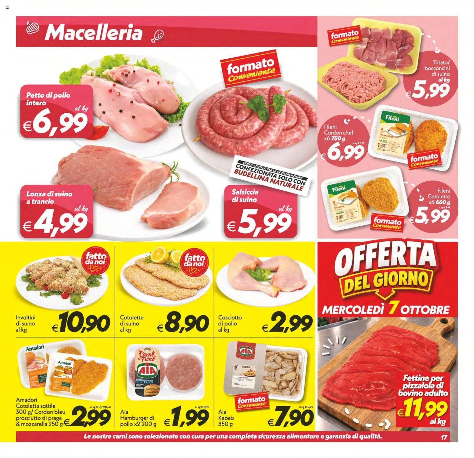 Volantino SuperConveniente del 02/10/2026 | Pagina: 17 | Prodotti: Suino, Mozzarella, Prosciutto, Salsiccia