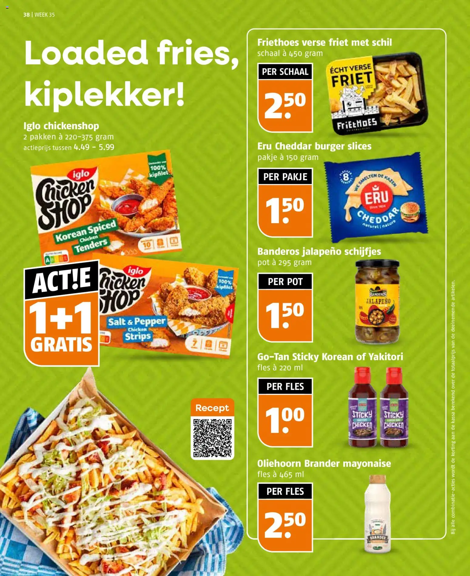 {H1} | Pagina: 38 | Producten: Fles, Friet, Cheddar, Mayonaise