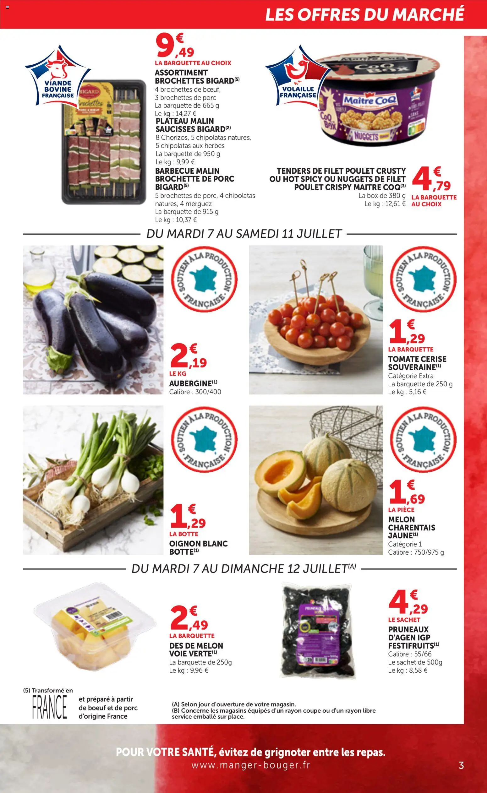 {H1} | Page: 3 | Produits: Plateau, Volaille, Tomate cerise, Porc