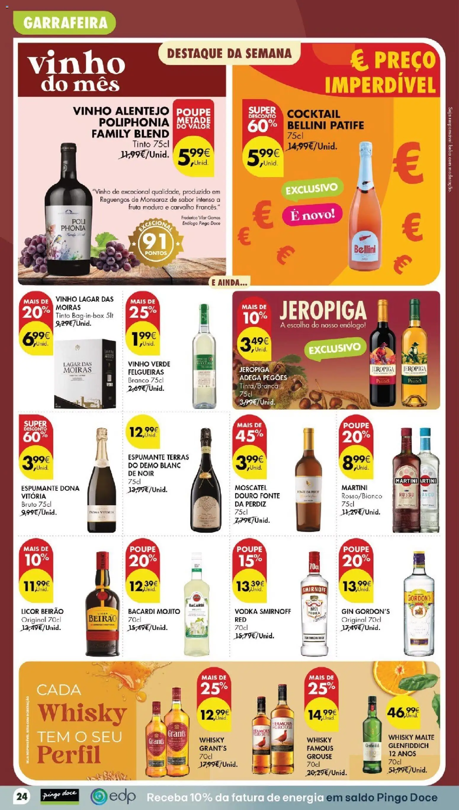 Pingo Doce folheto │ válido de 20/10/2026 | Página: 24 | Produtos: Gin Gordon's, Martini, Vinho, Vodka