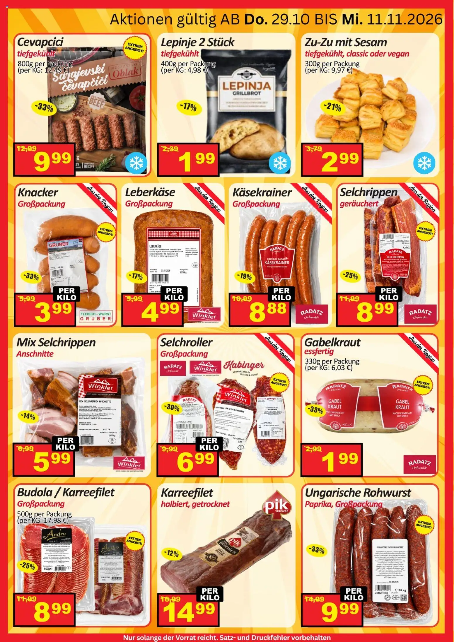 Wurstico Abholmarkt Flugblatt 2 gültig ab 22.10.2026 | Seite: 10 | Produkte: Wurst, Kraut, Speck
