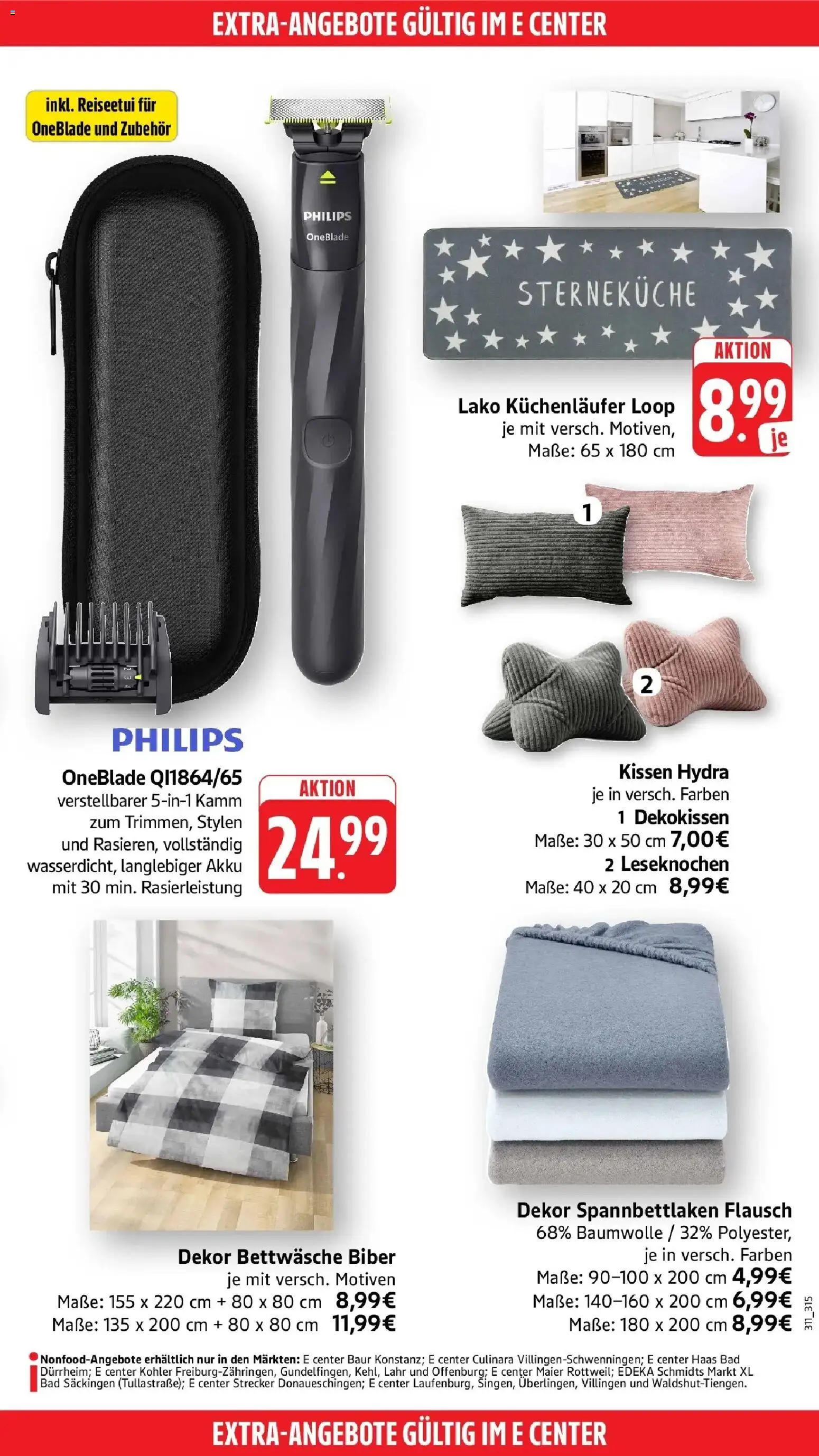 Edeka Prospekt Donaueschingen (ab 12.10.2026) » Angebote Online | Seite: 59 | Produkte: Philips, Kissen, Bettwäsche, Bad