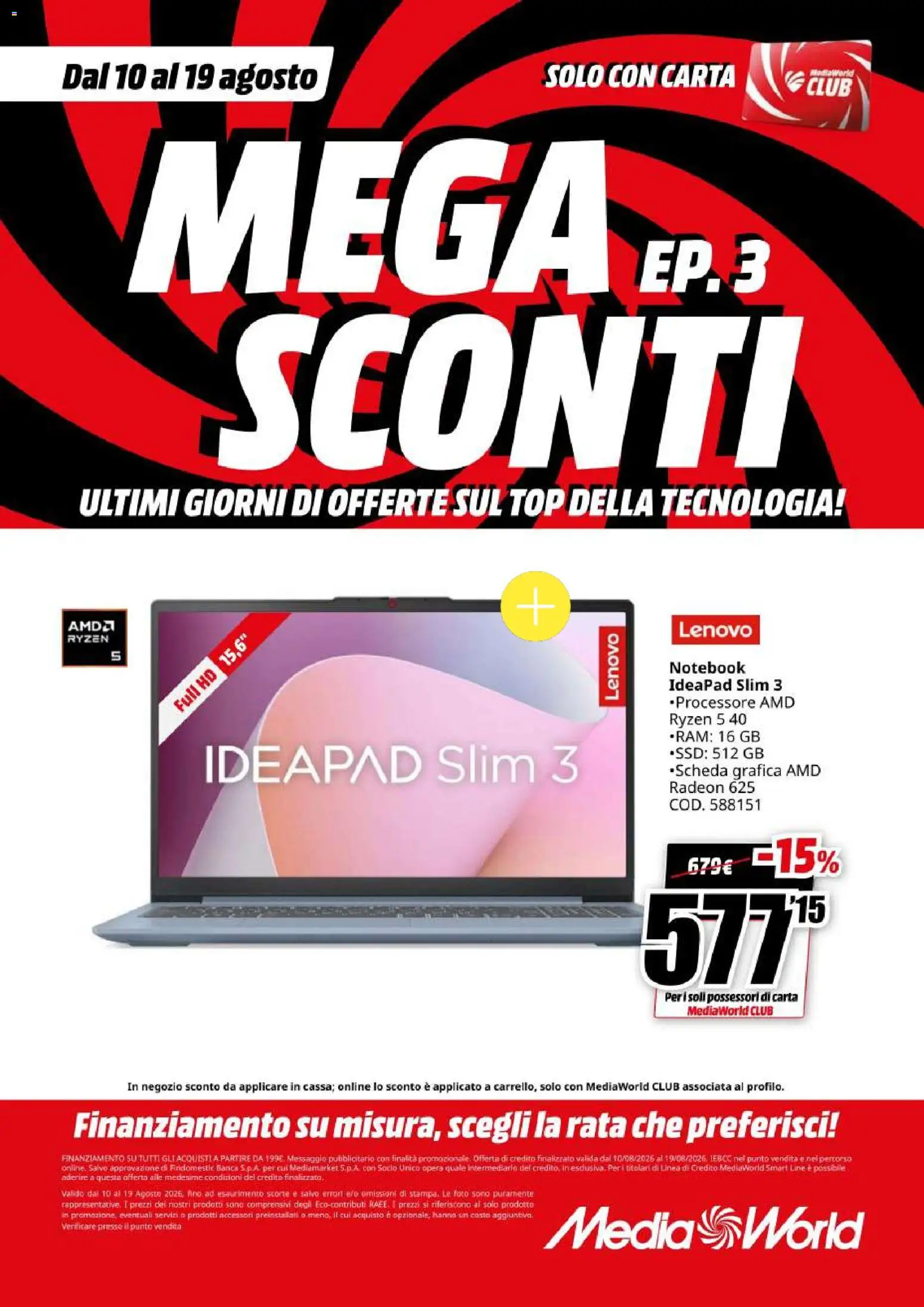 Volantino Media World del 10/08/2026 | Pagina: 14