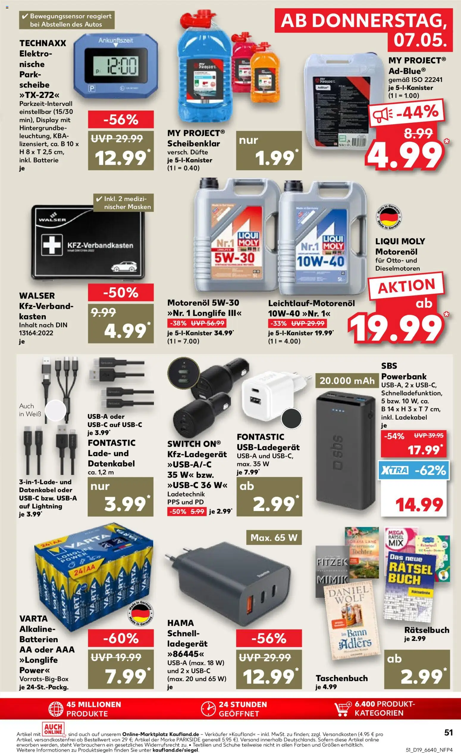 Kaufland Prospekt Speyer	 – gültig ab 07.05.2026 | Seite: 51 | Produkte: Batterien, Batterie, Ladegerät, Powerbank