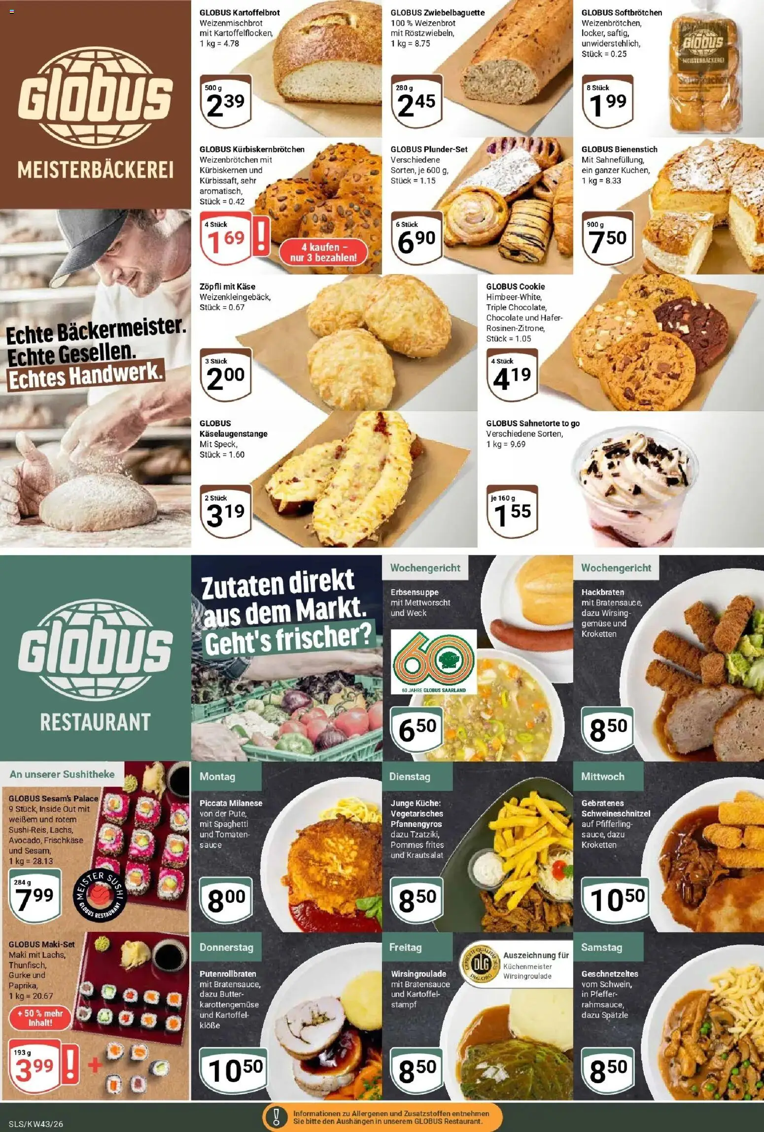 Globus Prospekt Saarlouis (ab 19.10.2026) » Angebote online | Seite: 6 | Produkte: Spaghetti, Pommes, Gemüse, Pfeffer