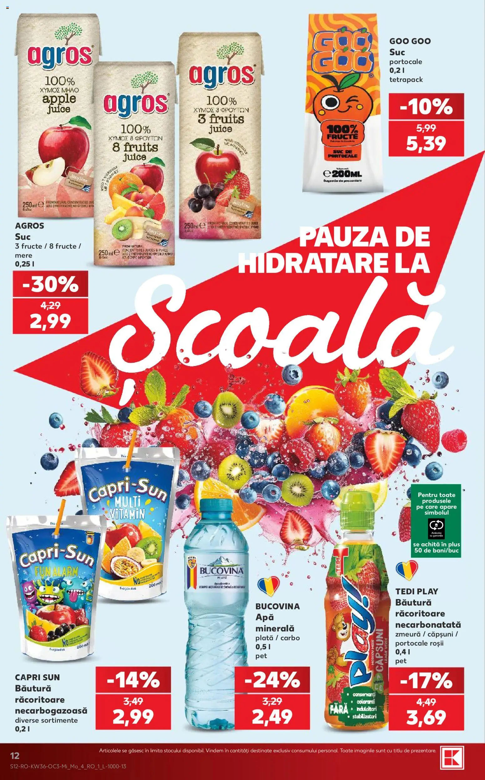 Noul catalog Kaufland – valabil de la 02.09.2026 | Pagină: 12 | Produse: Suc, Mere, Căpșuni, Plus