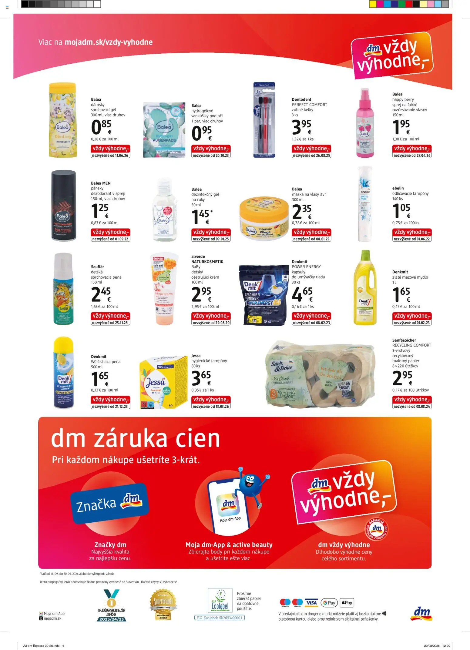 Nové dm drogerie akcie – leták je platný od 16.09.2026 | Strana: 4