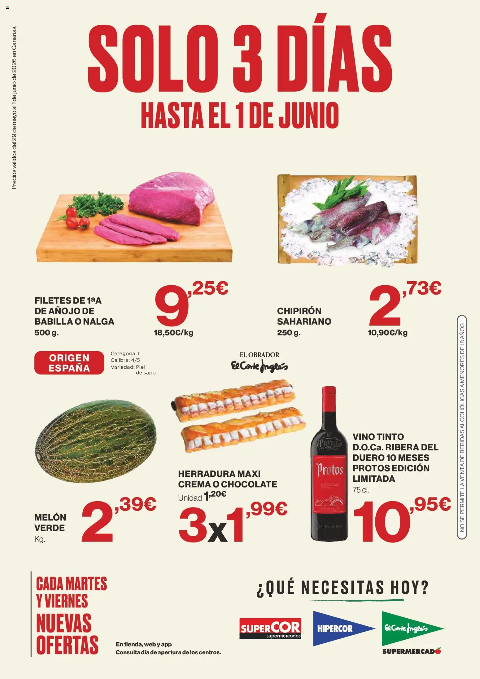 Supercor Canarias │ válido desde el 29.05.2026 | Página: 1 | Productos: Φορτιστής, Chocolate, Vino, Crema