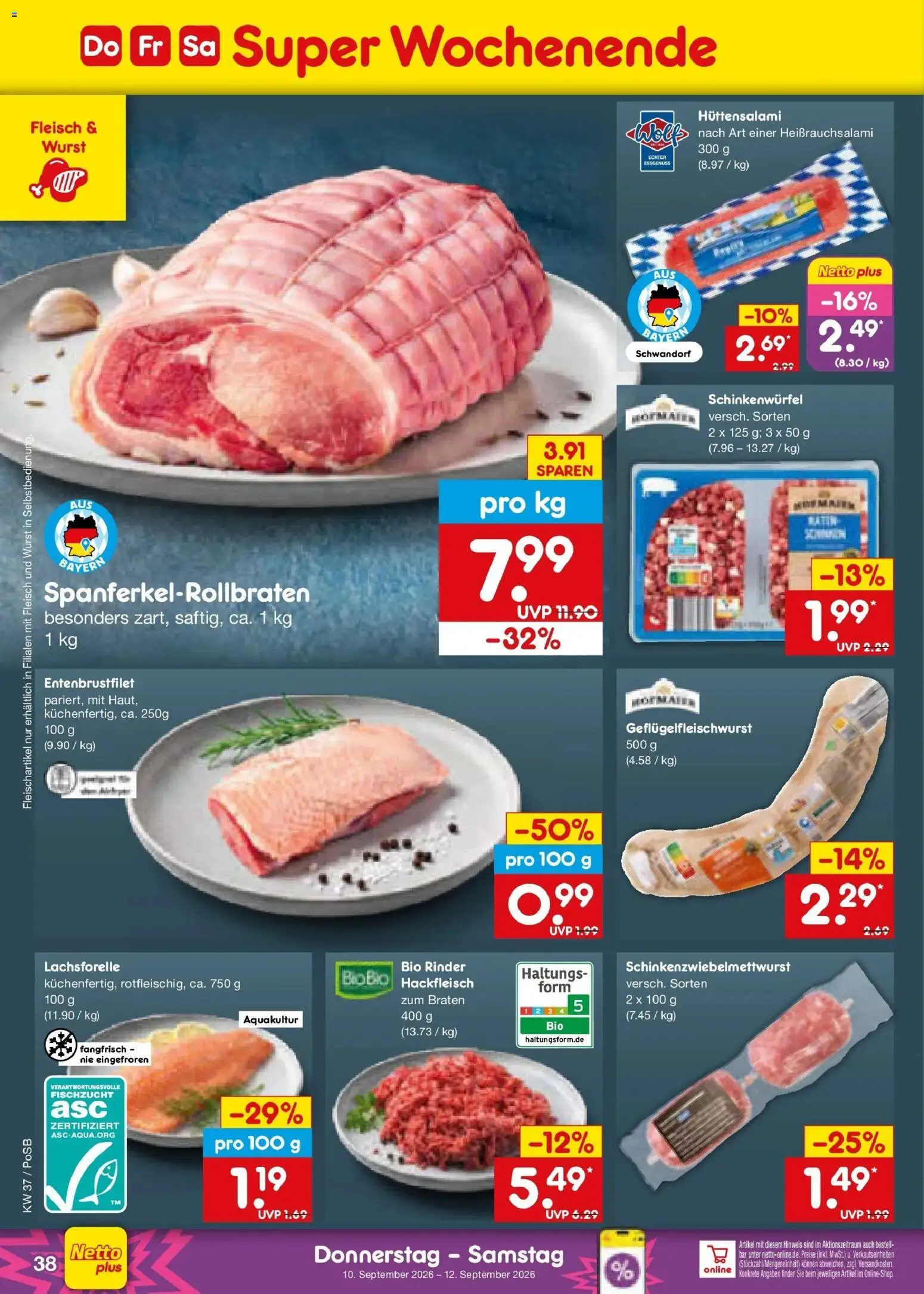 Netto Marken-Discount Prospekt Amberg – gültig ab 07.09.2026 | Seite: 56 | Produkte: Wurst, Fleisch, Hackfleisch