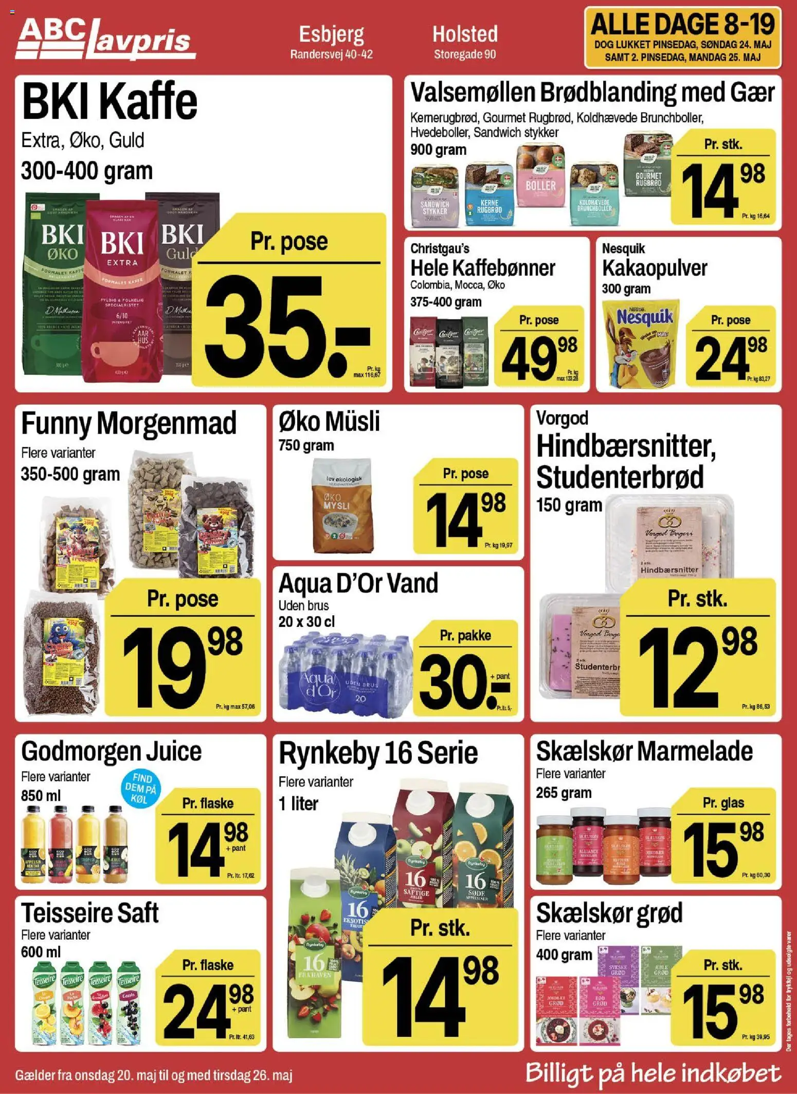 Abc Lavpris tilbudsavis – gyldig fra 20.05.2026 | Side: 11 | Produkter: Bageri, Rugbrød, Marmelade, Studenterbrød