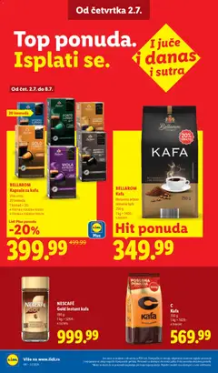 NESCAFÉ Gold instant kafa, 190 g, 1 kg = 5264.- - pregled Lidl kataloga - važi od 02.07.2026 | Strana: 26