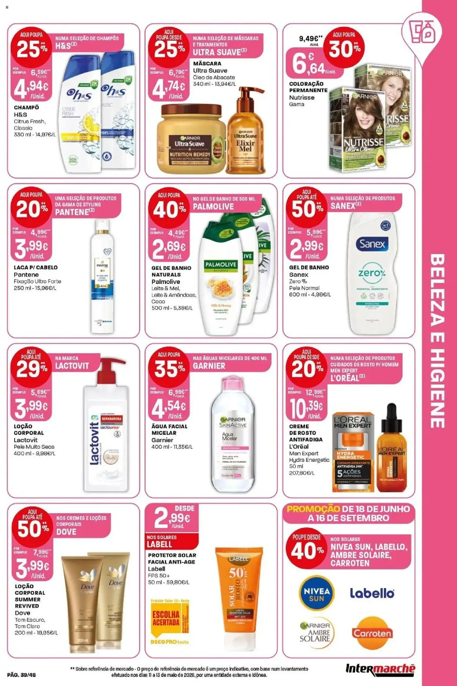 Intermarché - Isto é que são preços BAIXOS! │ válido de 18/06/2026 | Página: 39 | Produtos: Base, Banho, Óleo, Abacate