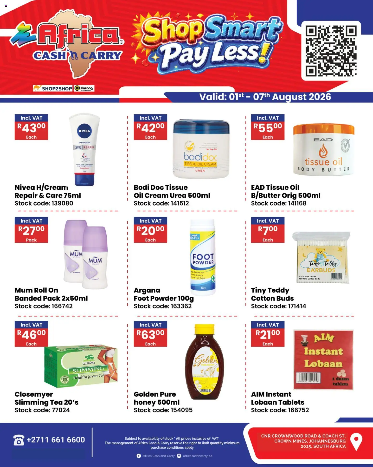 New Africa Cash & Carry catalogue – valid from 01/07/2026 | Page: 2 | Products: Body butter, Teddy, Butter, Oil