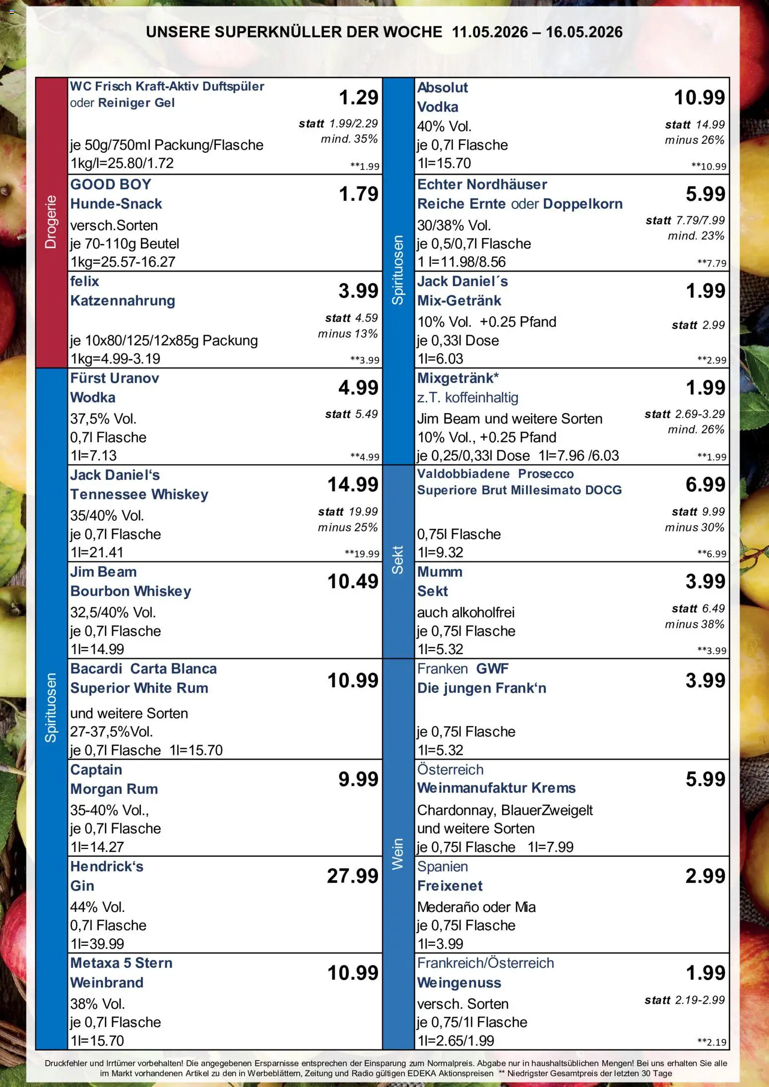 Simmel Bayern – gültig ab 11.05.2026 | Seite: 4 | Produkte: Rum, Bourbon, Wodka, Whiskey