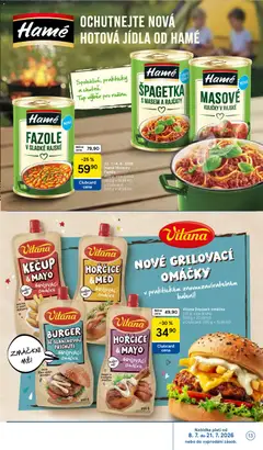 Náhled letáku HORČICE & MED GRILOVACÍ OMÁČKA, Vitana grilovací omáčka hořčice & med od 08.07.2026 | Strana: 13 | Produkty: Burger, Med, Hotová jídla, Hotovky