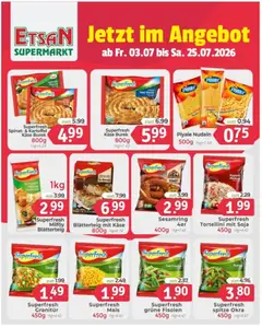 ETSAN Flugblatt ab 03.07.2026 gültig | Seite: 3 | Produkte: Käse, Hajdina liszt, Nudeln