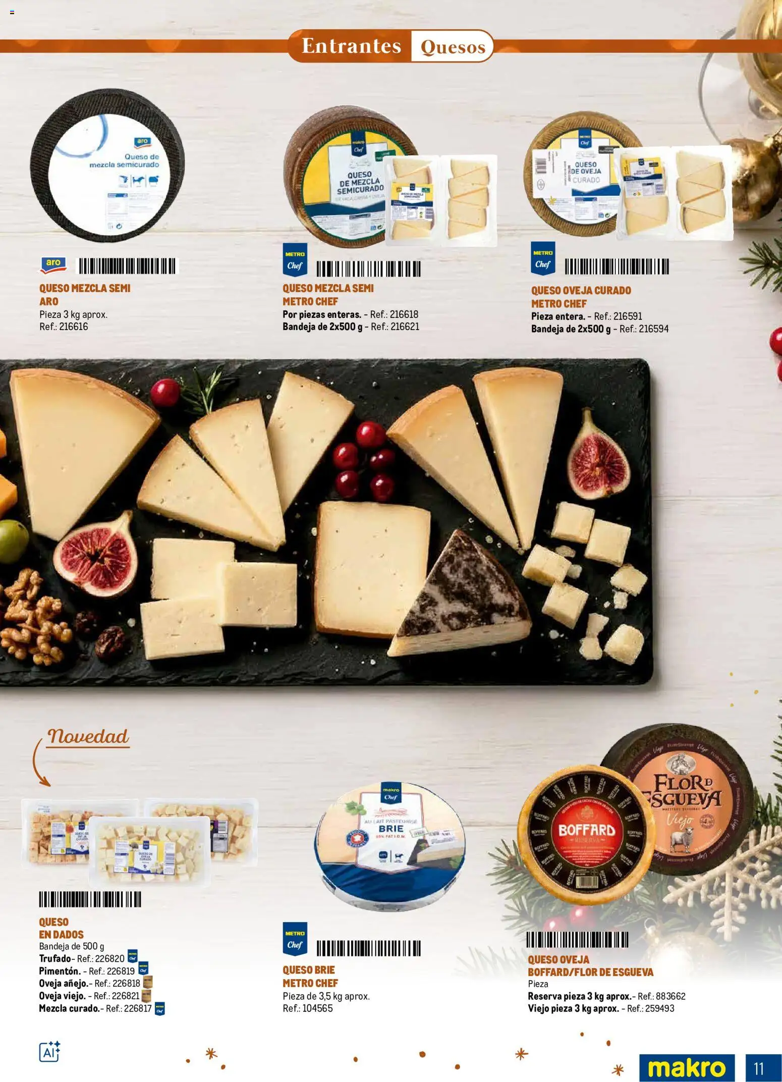 Makro Navidad │ válido desde el 08/10/2026 | Página: 11 | Productos: Queso de oveja, Queso, Bandeja