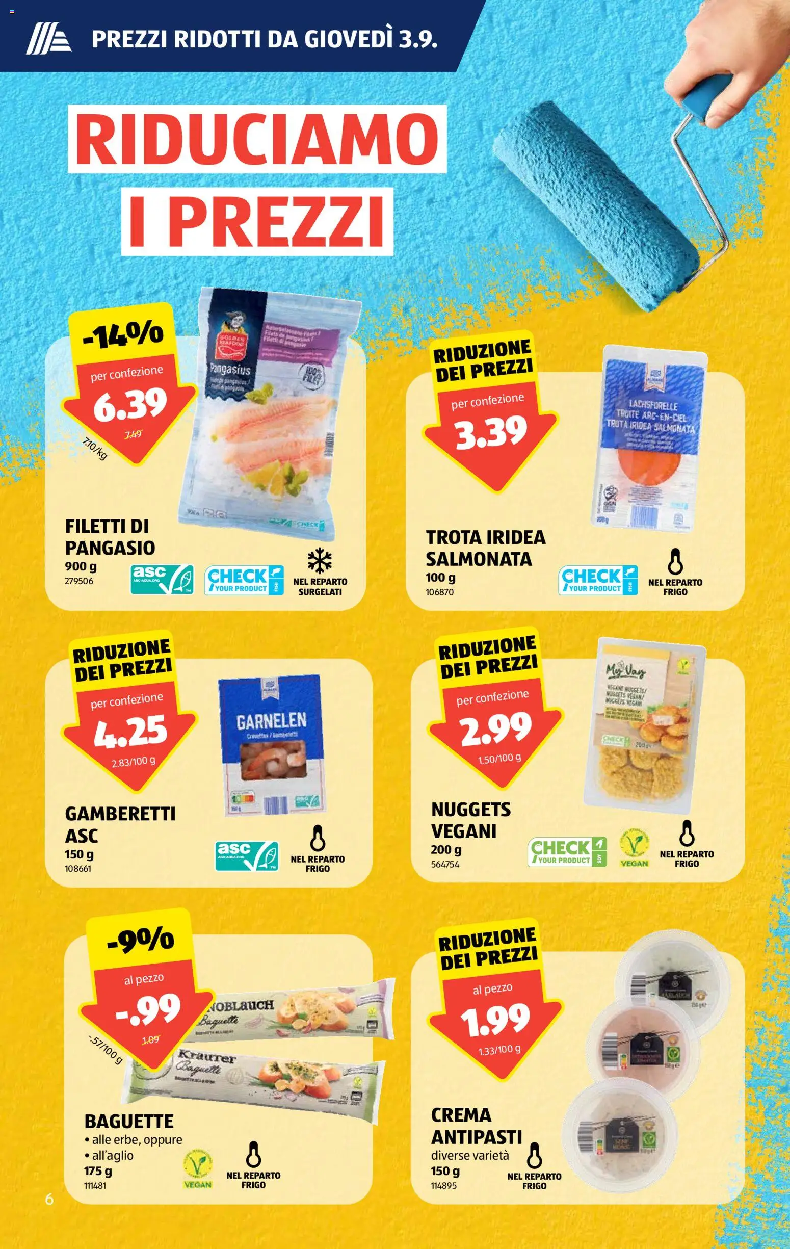 Aldi aktionen IT – gültig ab 03.09.2026 | Seite: 6 | Produkte: Baguette, Garnelen, Knoblauch