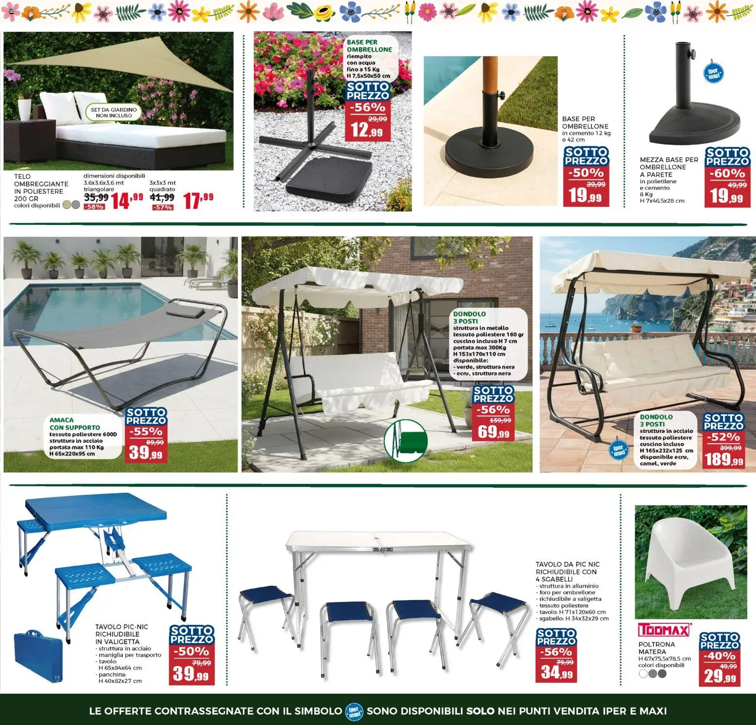 Volantino Happy Casa del 13.05.2026 | Pagina: 19 | Prodotti: Ombrellone, Panchina, Valigetta, Poltrona