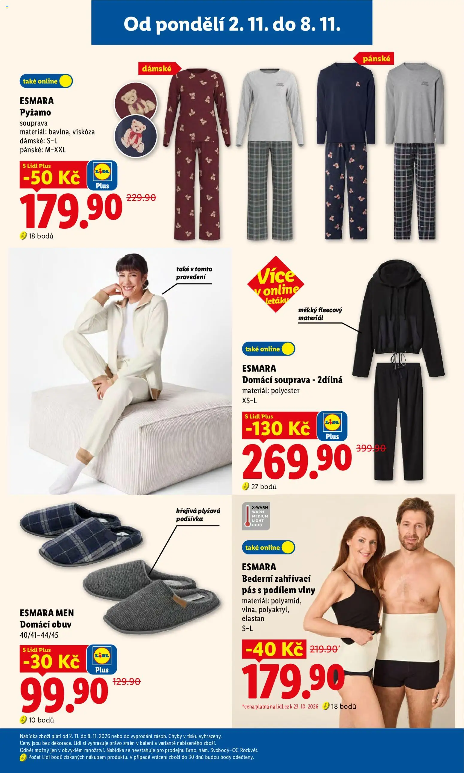 Lidl leták - Spotřební zboží od 02.11.2026 | Strana: 17 | Produkty: Pyžamo, Obuv, Body