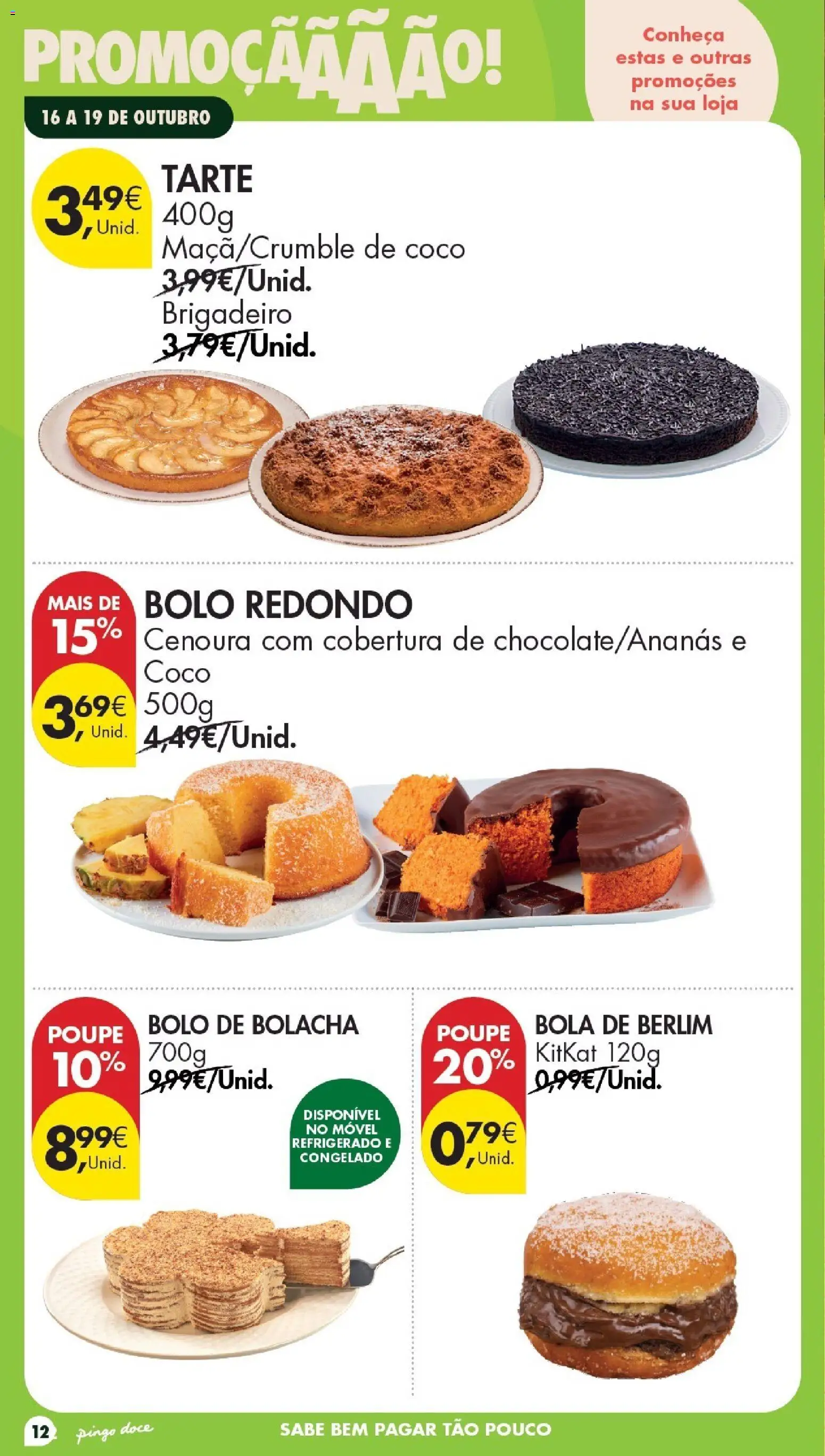 Pingo Doce folheto Poupe Este Fim de Semana │ válido de 16/10/2026 | Página: 12 | Produtos: Bolo, Tarte, Bola de Berlim, Coco