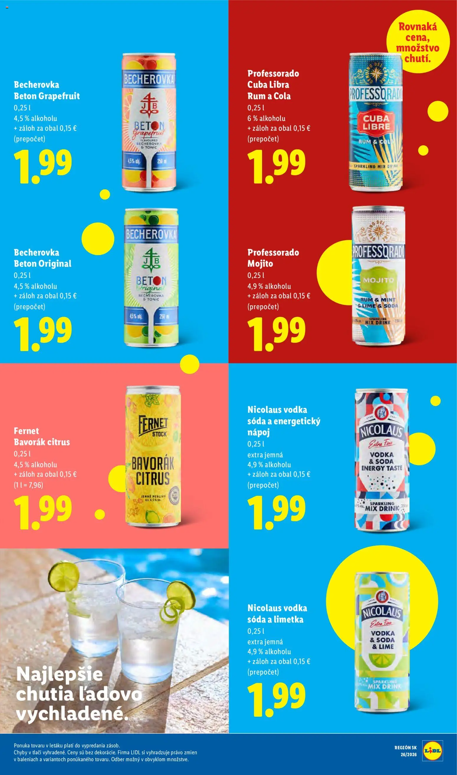 Nové Lidl akcie – leták je platný od 06.07.2026 | Strana: 77 | Produkty: Grapefruit, Fernet, Rum, Energetický nápoj