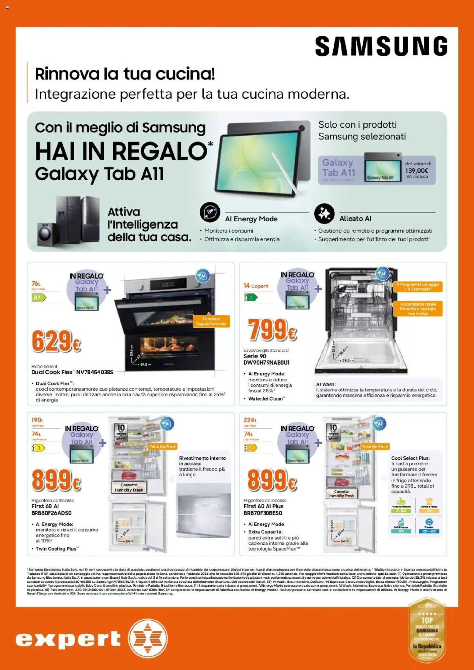 Volantino Expert del 03/09/2026 | Pagina: 4 | Prodotti: Compressore, Pentole, Freezer, Data