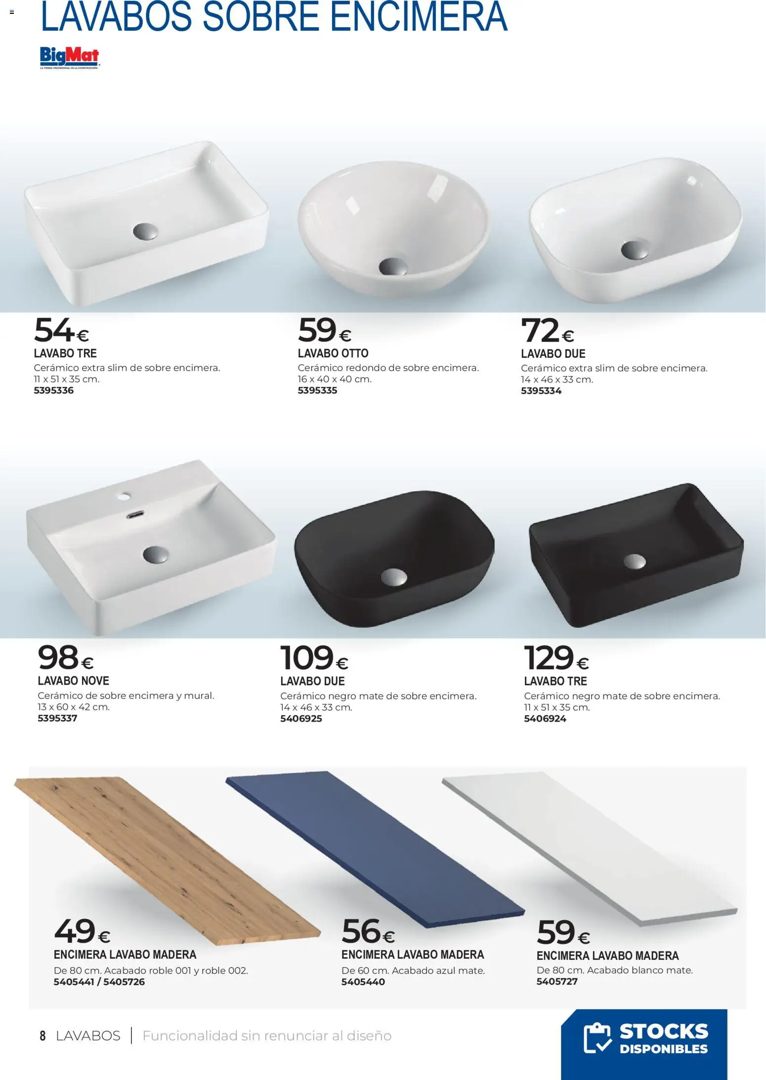 BigMat Baños y cerámica 2026 │ válido desde el 21.05.2026 | Página: 8 | Productos: Lavabo