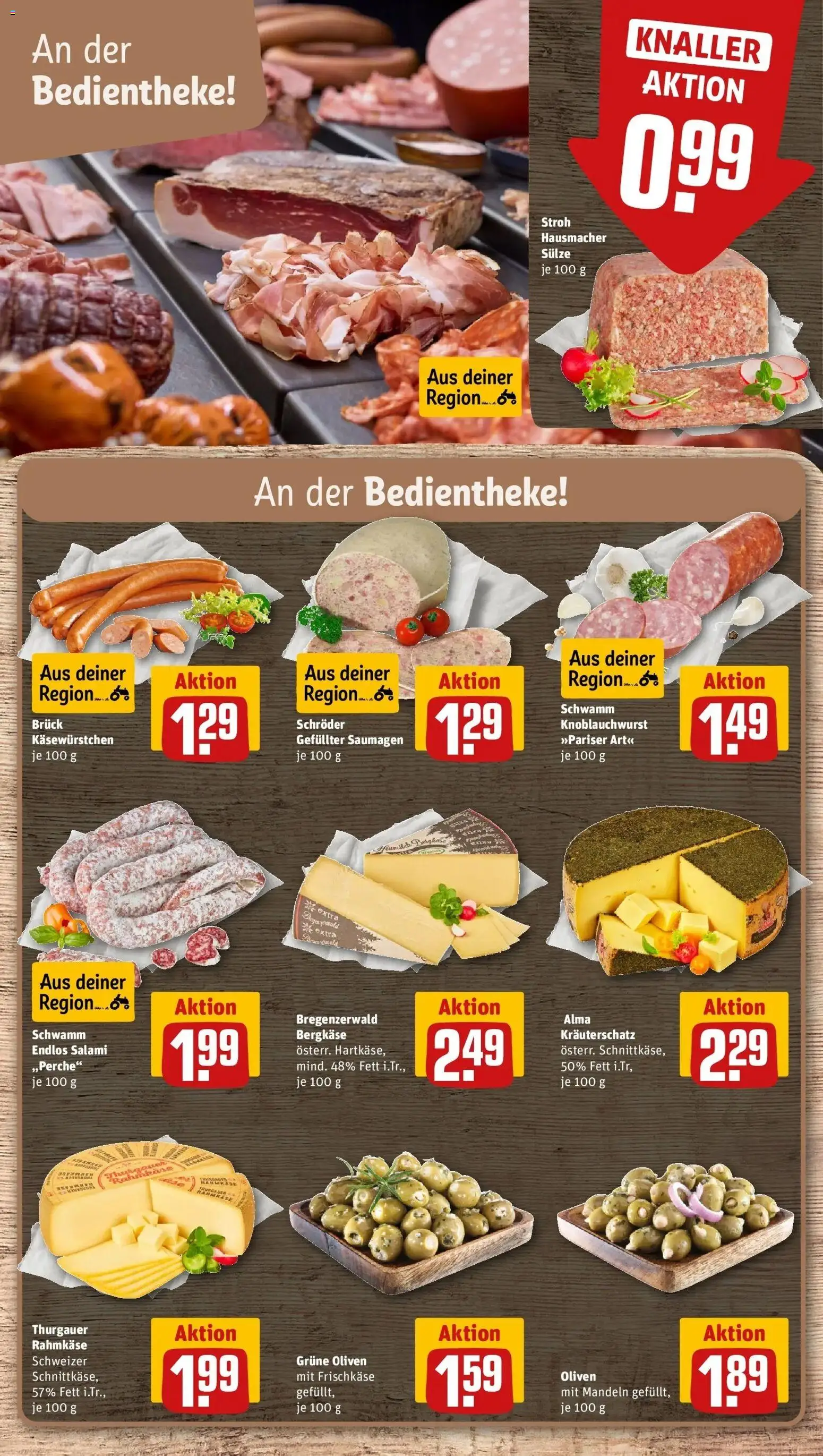 REWE Prospekt ab 21.09.2026 zum Blättern » Angebote | Seite: 17 | Produkte: Mandeln, Salami, Frischkase