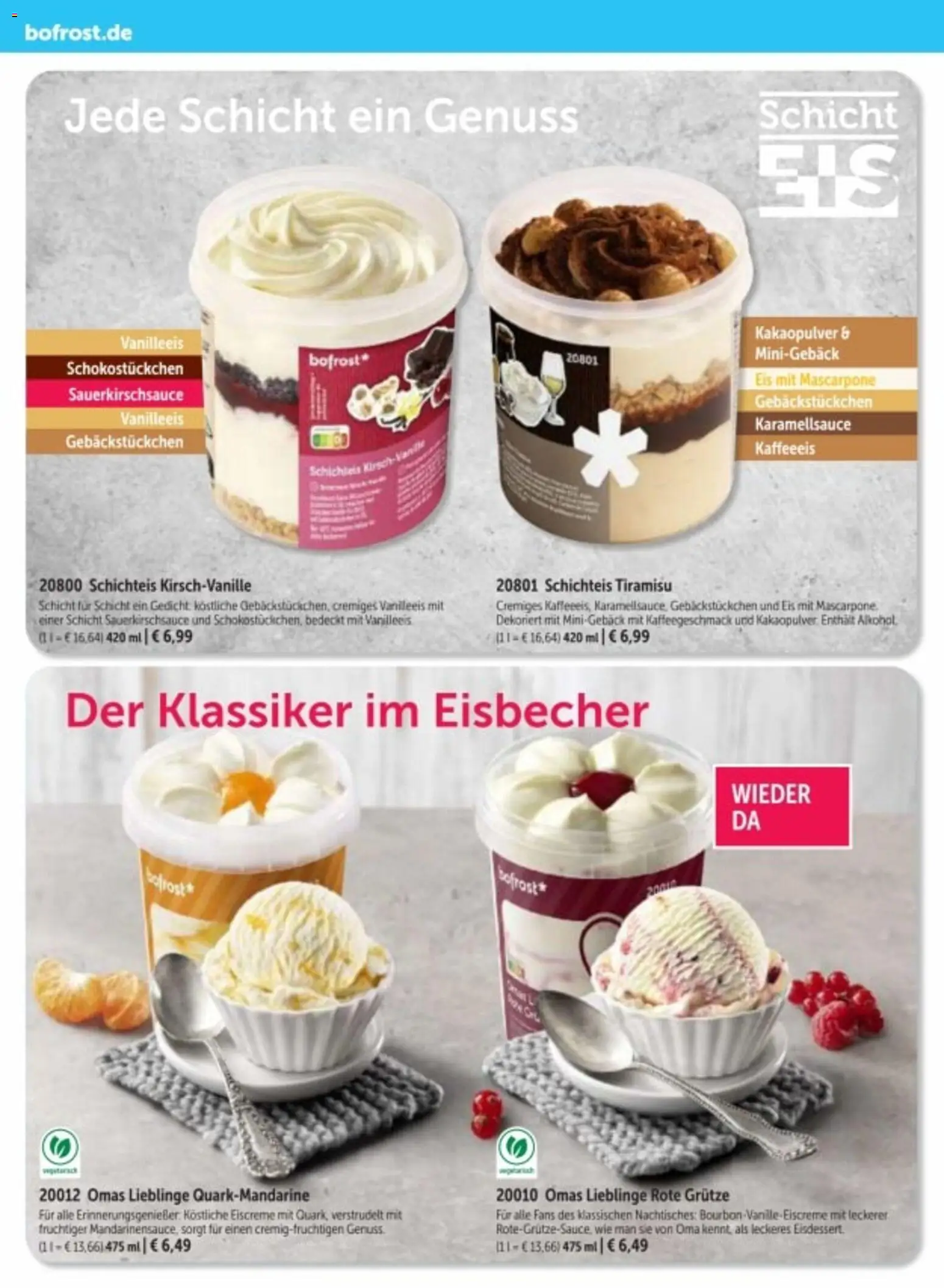Bofrost Katalog – gültig ab 06.03.2026 | Seite: 16 | Produkte: Mascarpone, Eiscreme, Eis