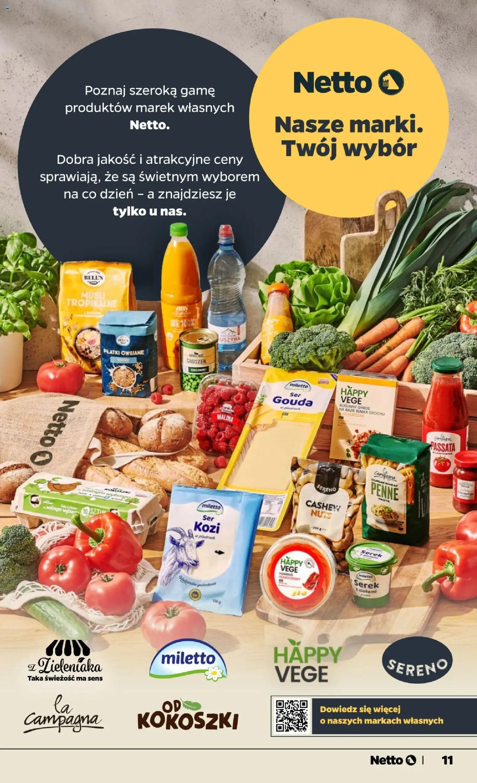 Netto gazetka od czwartku od 22.10.2026 | Strona: 11 | Produkty: Malina, Ser, Passata, Ser gouda