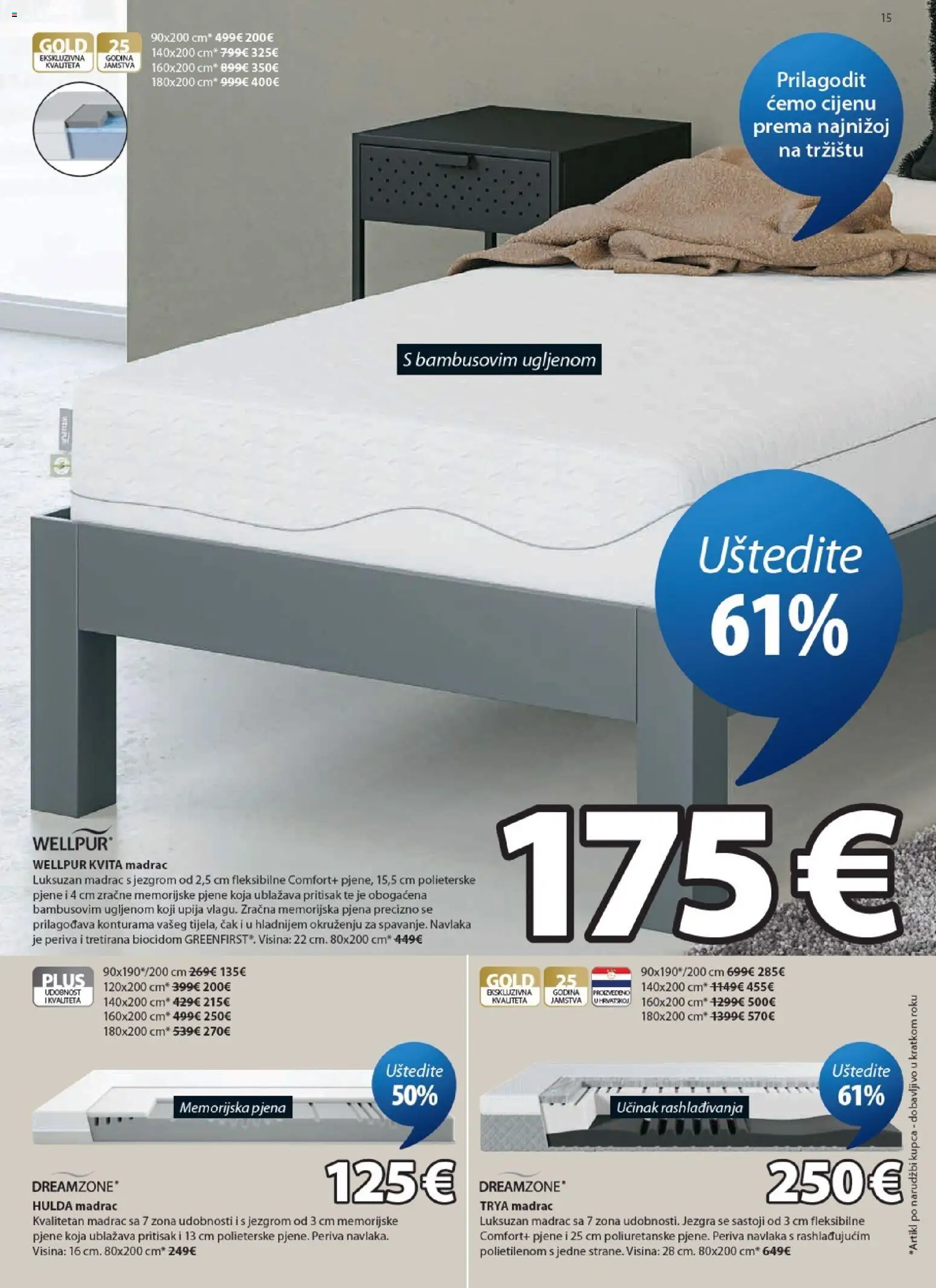 JYSK katalog | vrijedi od 03.06.2026 | Stranica: 15 | Proizvodi: Madrac