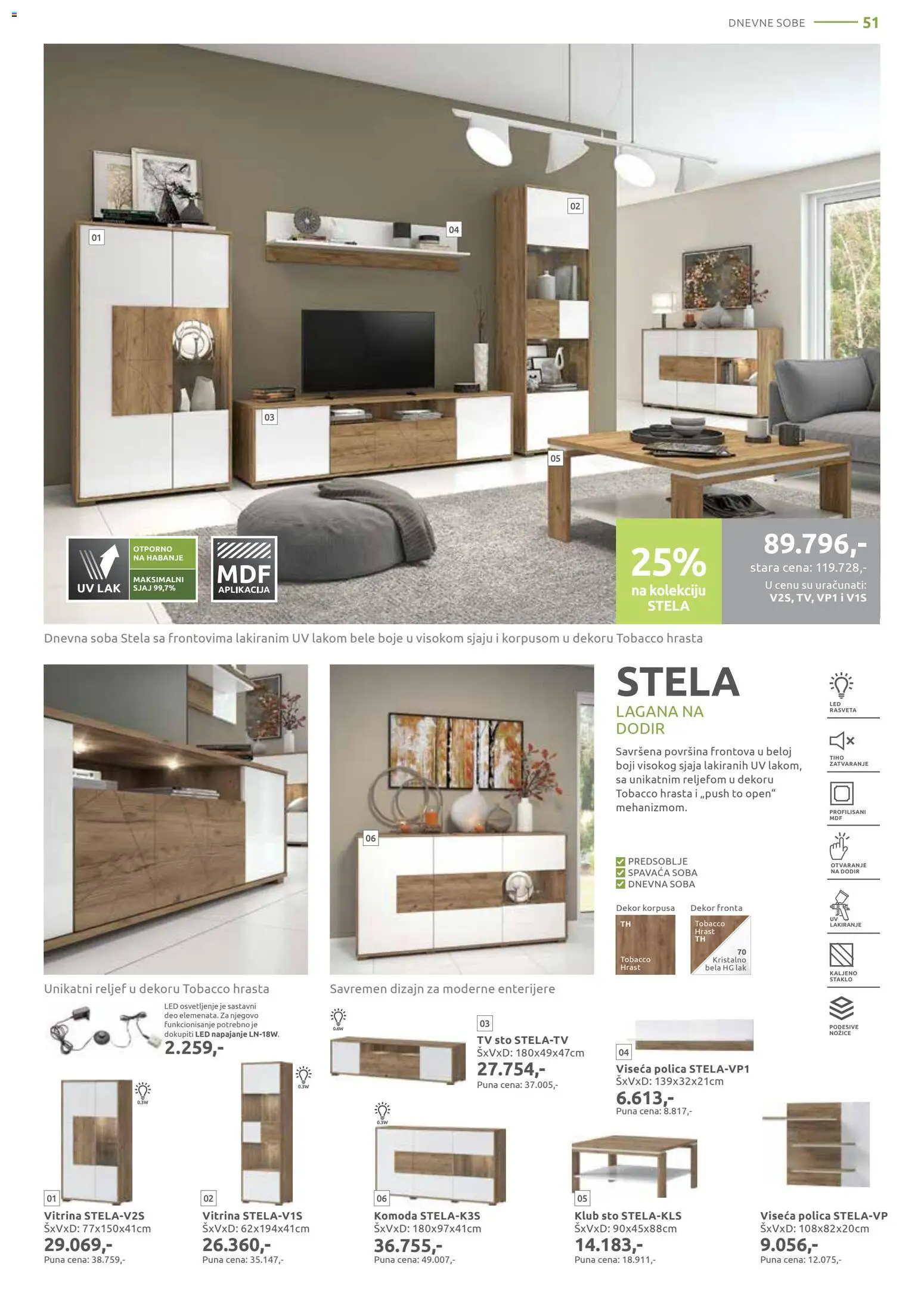 Jela katalog - važi od 06.04.2026 | Strana: 51 | Proizvode: Komoda, Polica, Sto