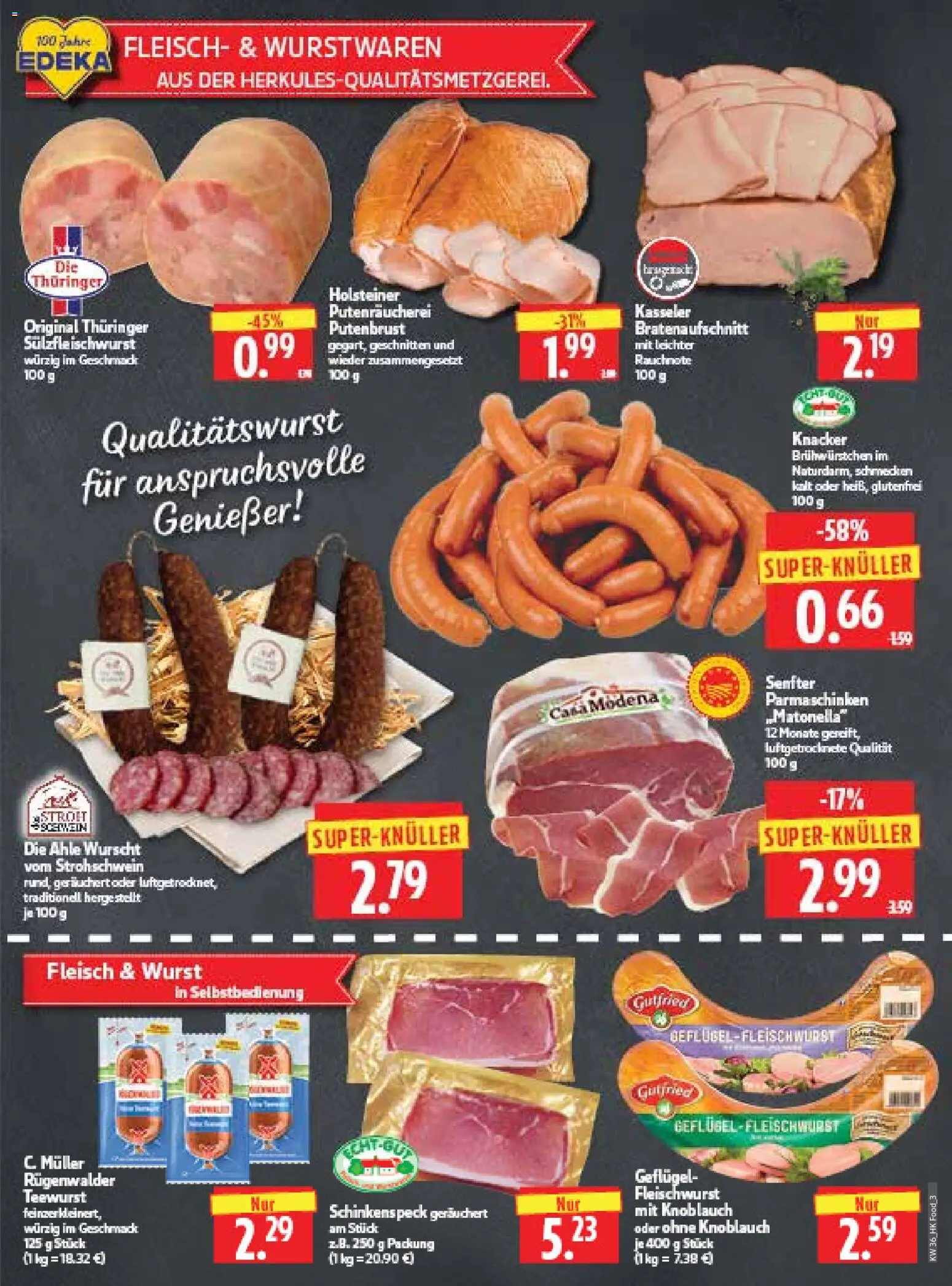 HERKULES Prospekt – gültig ab 31.08.2026 | Seite: 3 | Produkte: Putenbrust, Knoblauch, Schinken, Fleisch