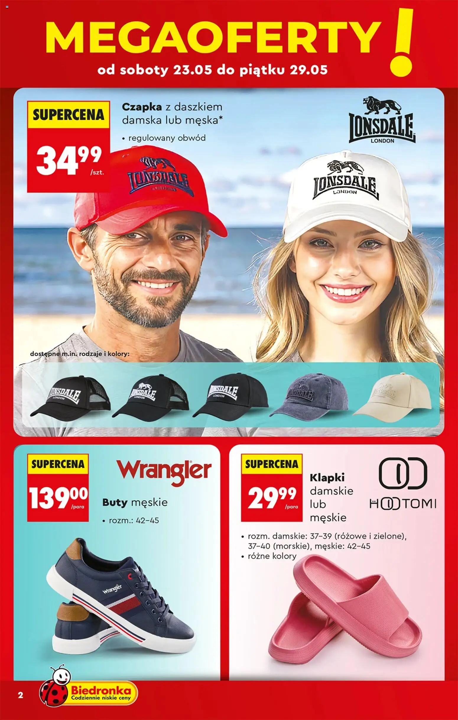 Biedronka gazetka - Hity i inspiracje od 25.05.2026 | Strona: 4 | Produkty: Buty, Klapki, Czapka, Klapki damskie