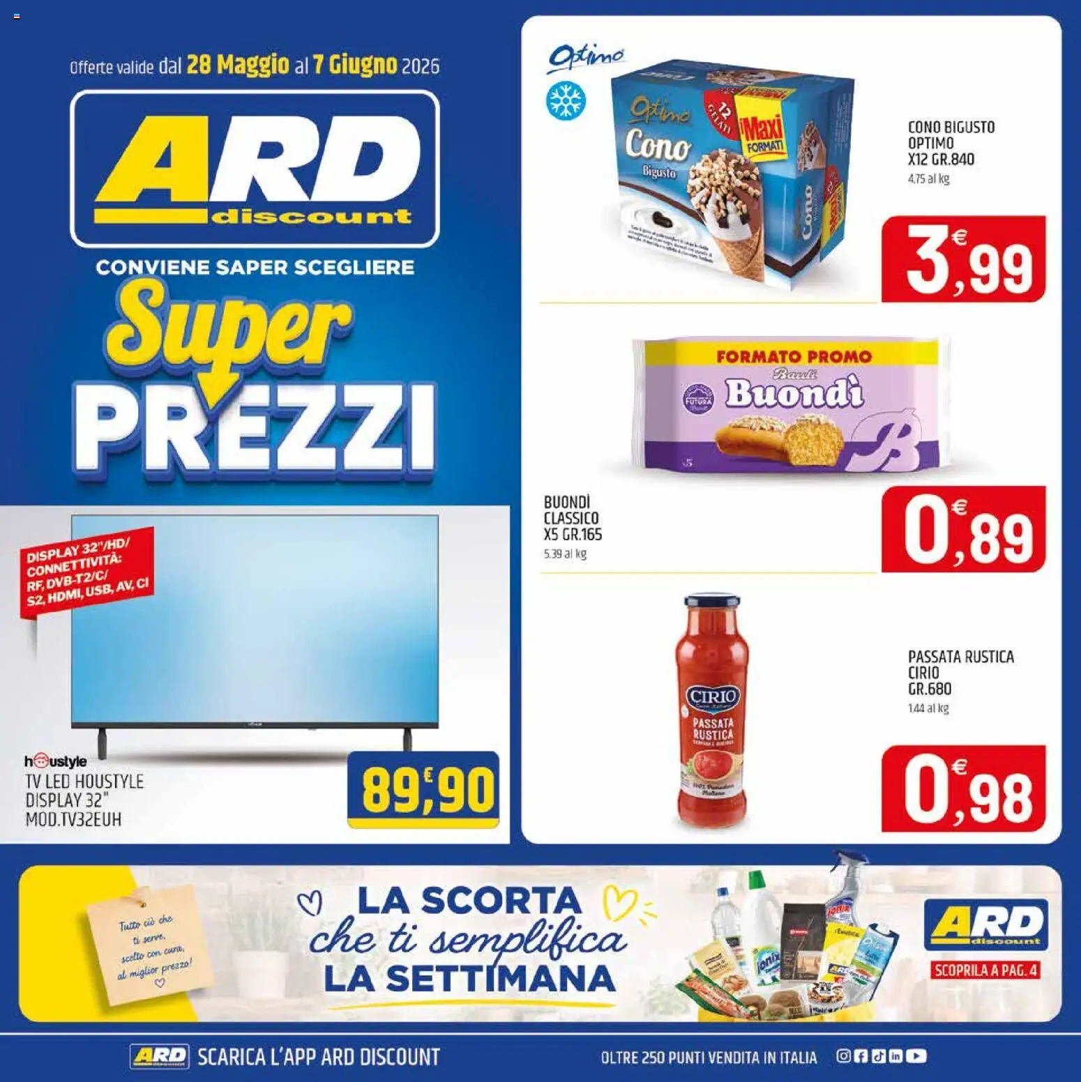 Volantino ARD Discount del 28.05.2026 | Pagina: 1 | Prodotti: TV