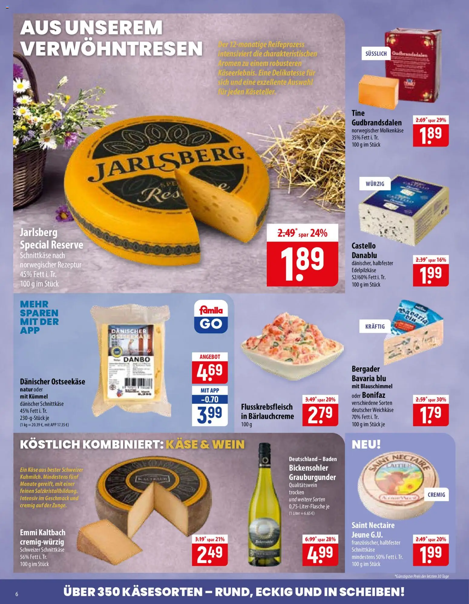 Famila Prospekt – gültig ab 15.06.2026 | Seite: 6 | Produkte: Käse, Wein