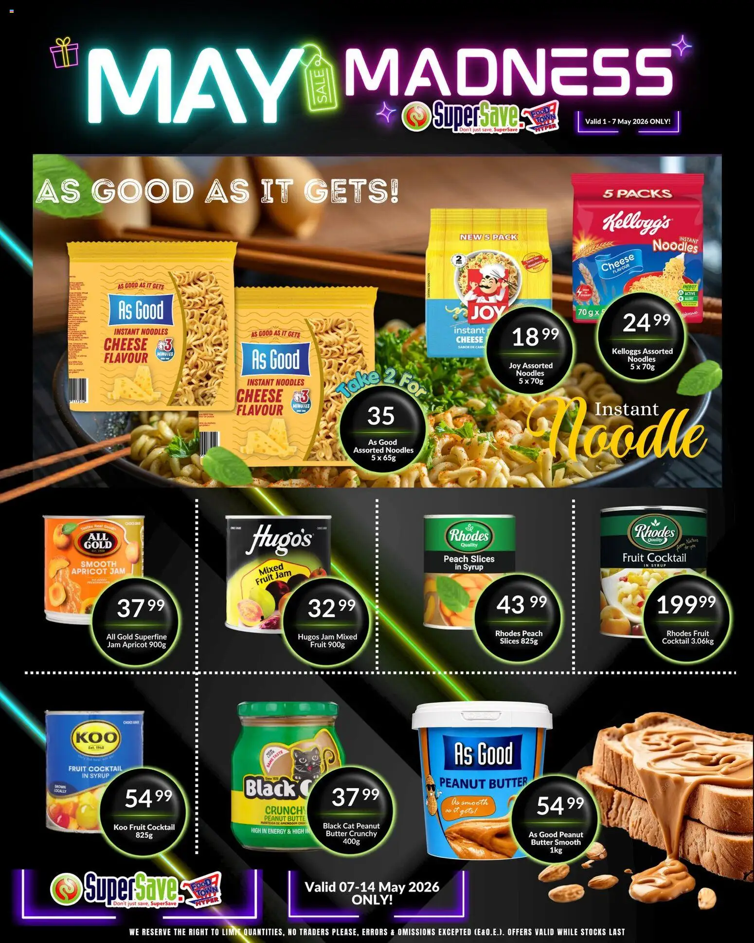New Super Save catalogue – valid from 07.05.2026 | Page: 36 | Products: Cheese, Noodles, Fruit, Peach