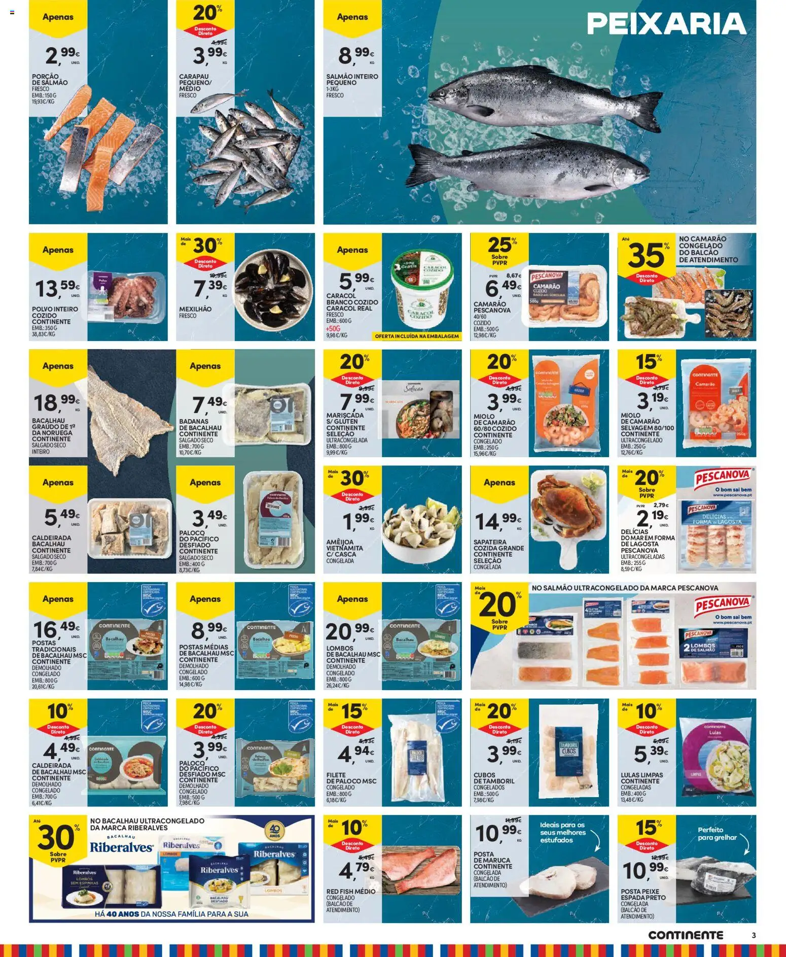 Continente Madeira │ válido de 21/07/2026 | Página: 3 | Produtos: Polvo, Salmão, Sapateira, Peixe