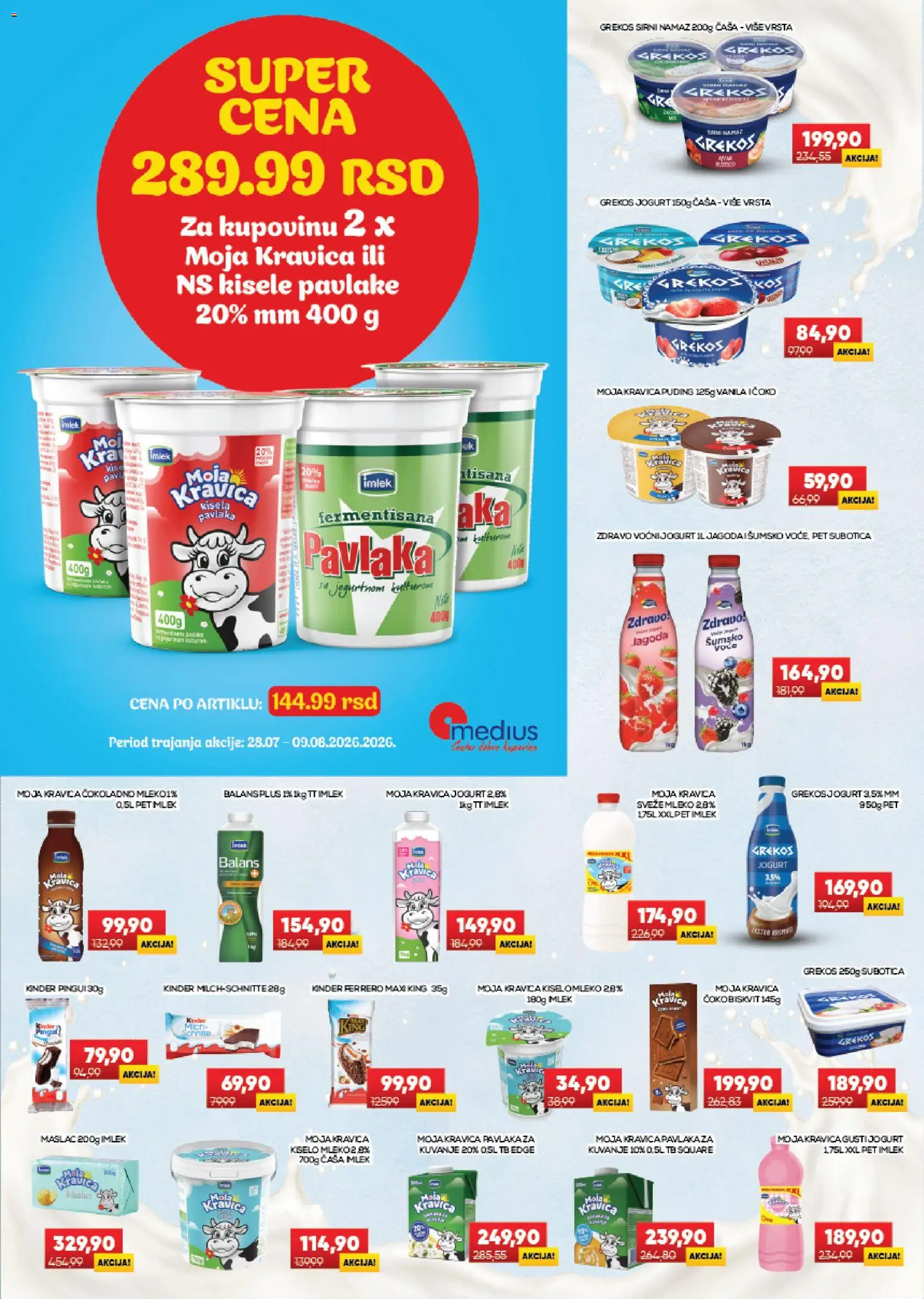 Medius katalog - važi od 28.07.2026 | Strana: 6 | Proizvode: Maslac, Sveže mleko, Jagoda, Pavlaka