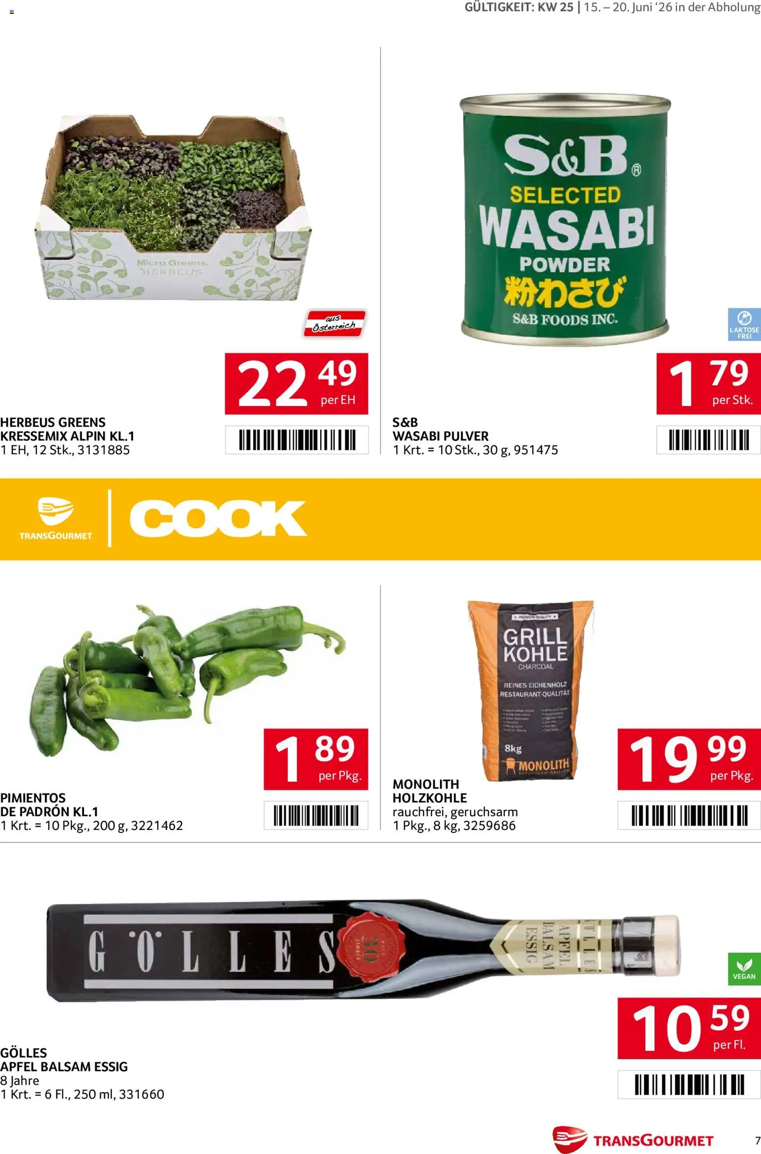 Transgourmet Flugblatt gültig ab 15.06.2026 | Seite: 7 | Produkte: Grill, Äpfel