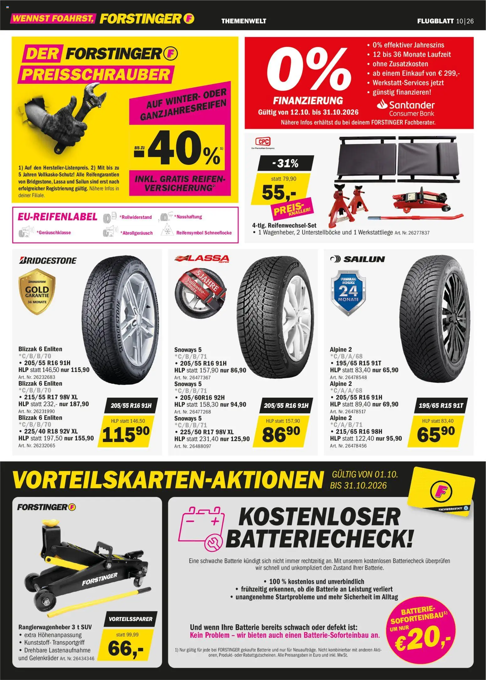 Forstinger Flugblatt gültig ab 12.10.2026 | Seite: 2 | Produkte: Batterie