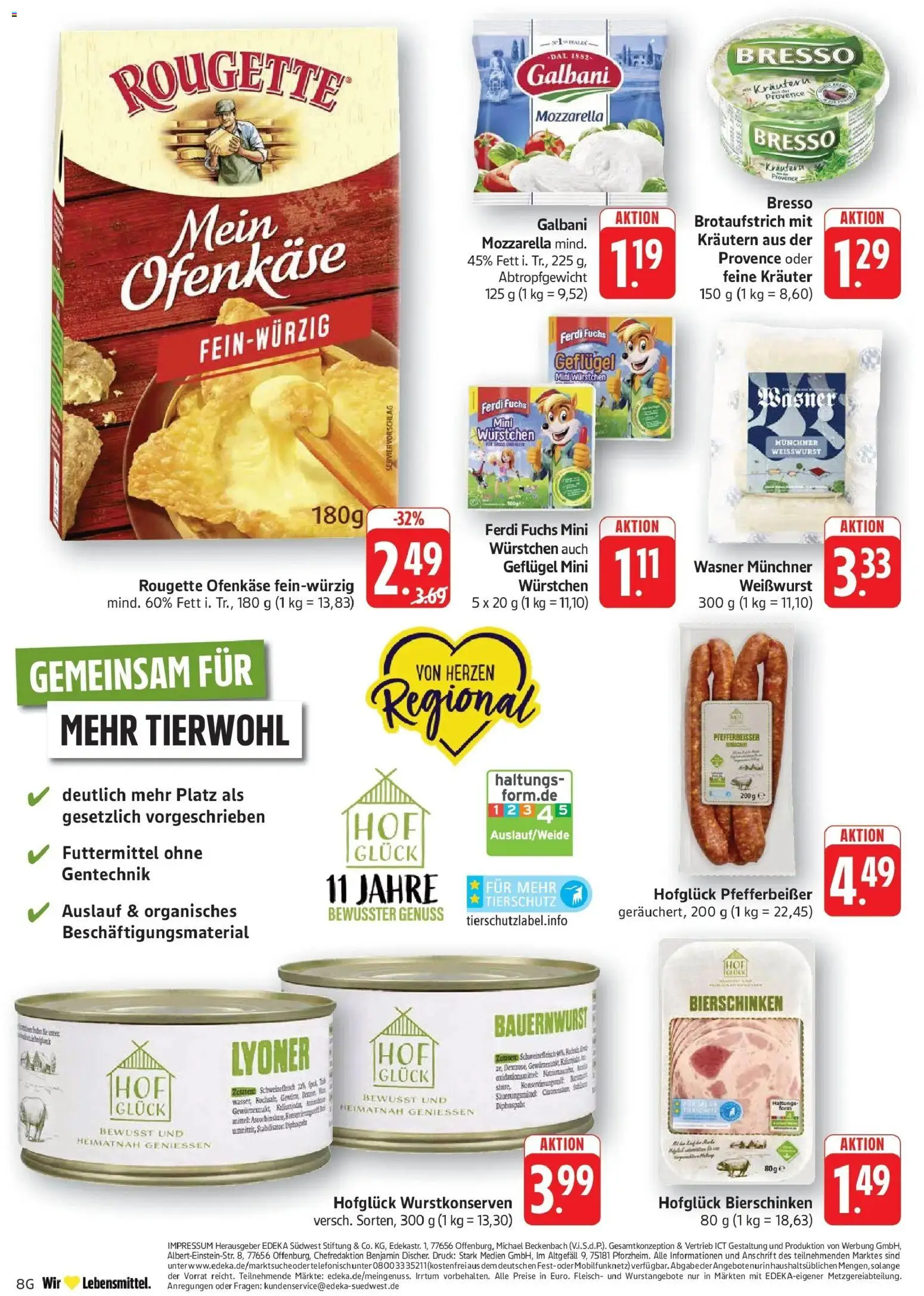 Edeka Prospekt Filderstadt-Bonlanden (ab 14.09.2026) » Angebote Online | Seite: 8 | Produkte: Mozzarella, Weißwurst, Bresso, Fleisch