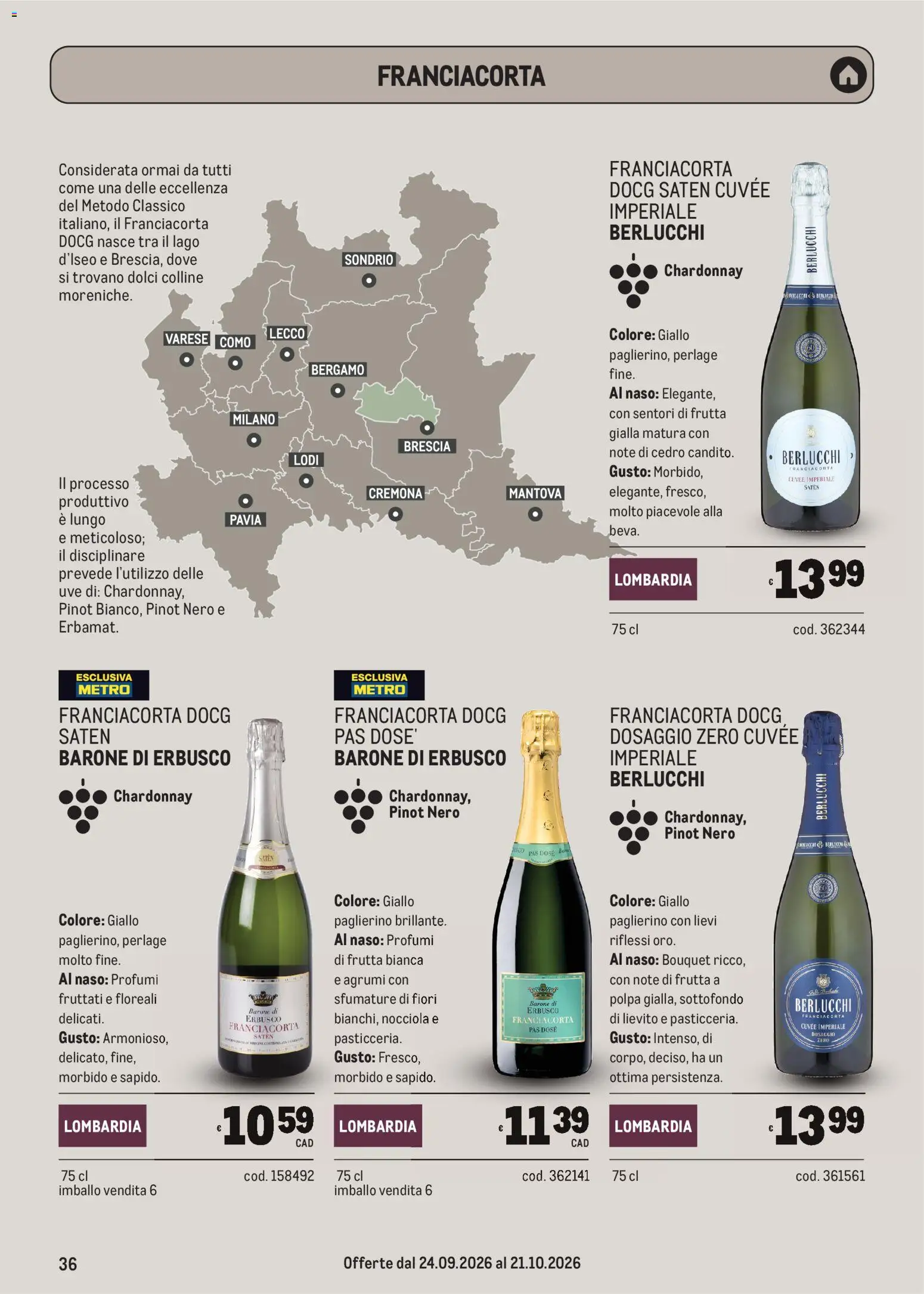 Volantino Metro del 24/09/2026 | Pagina: 36 | Prodotti: Frutta, Fiori, Dolci, Profumi