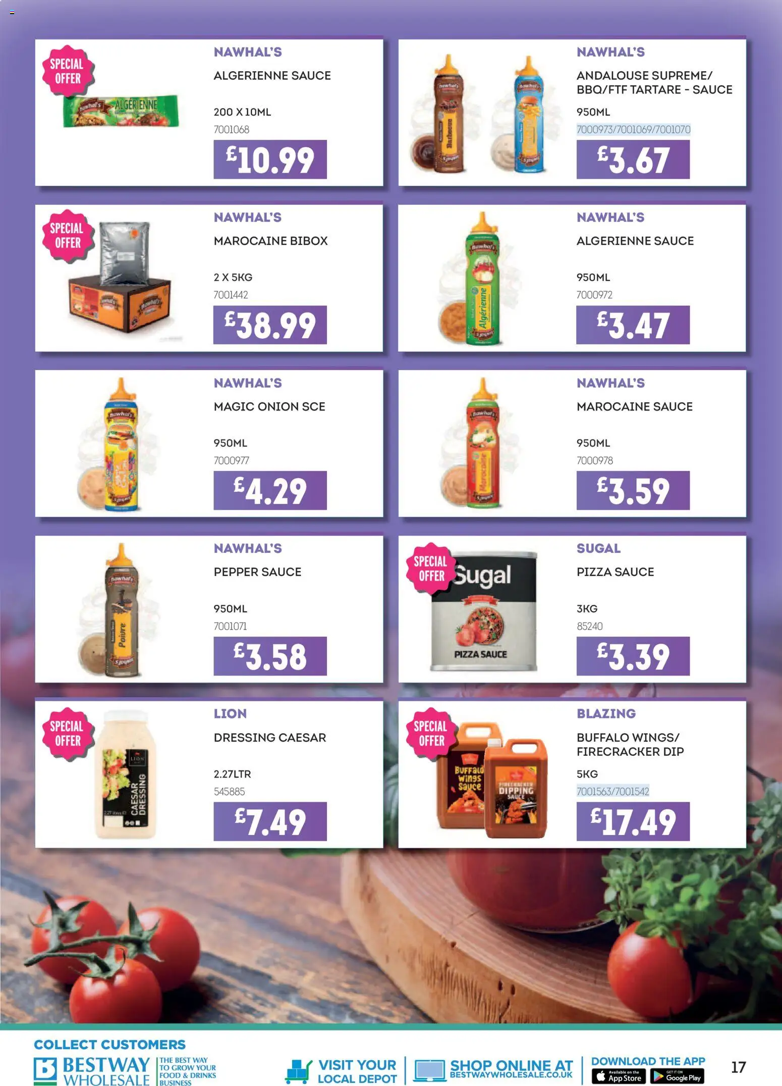 {H1} | Page: 17 | Products: Sauce, Dressing, Barbecue, Drinks