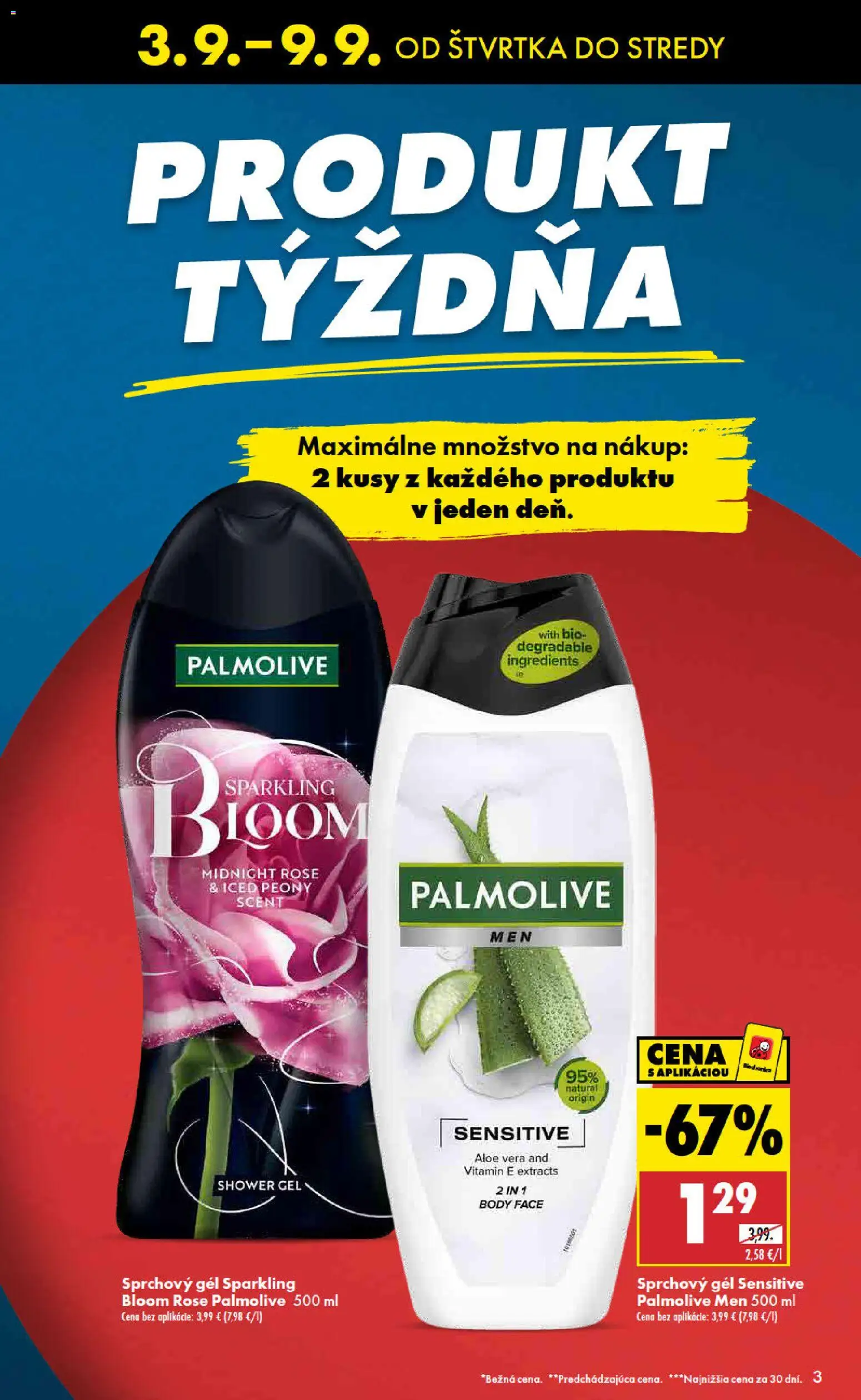 Nové Biedronka akcie – leták je platný od 03.09.2026 | Strana: 3 | Produkty: Aloe Vera, Sprchový gél